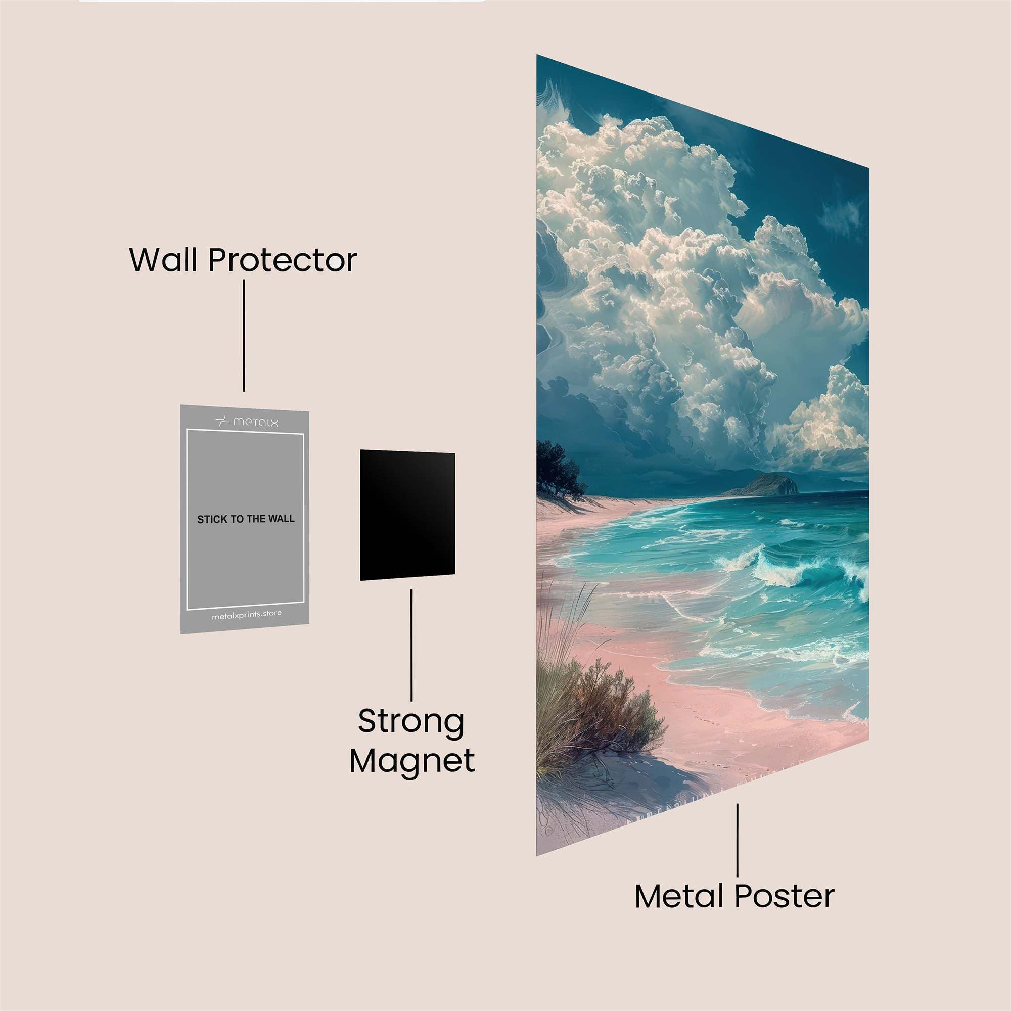 Stormy Serenity Safe Wall Magnetic / M