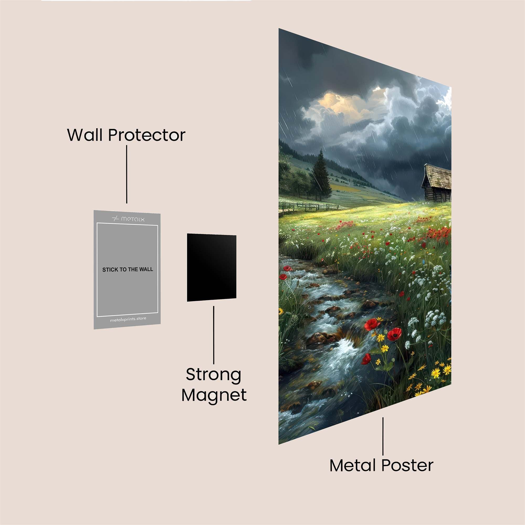 Cottage Serenity Safe Wall Magnetic / M