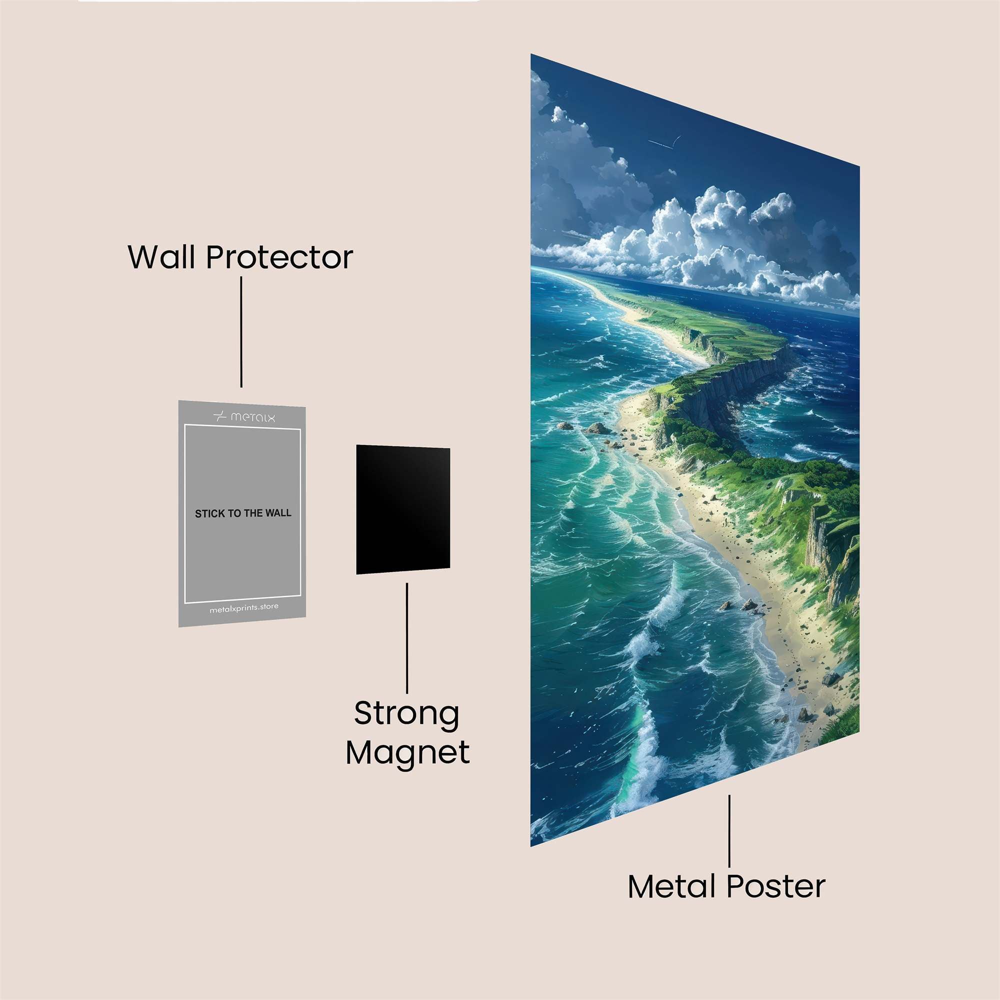 Island Serenity Safe Wall Magnetic / M
