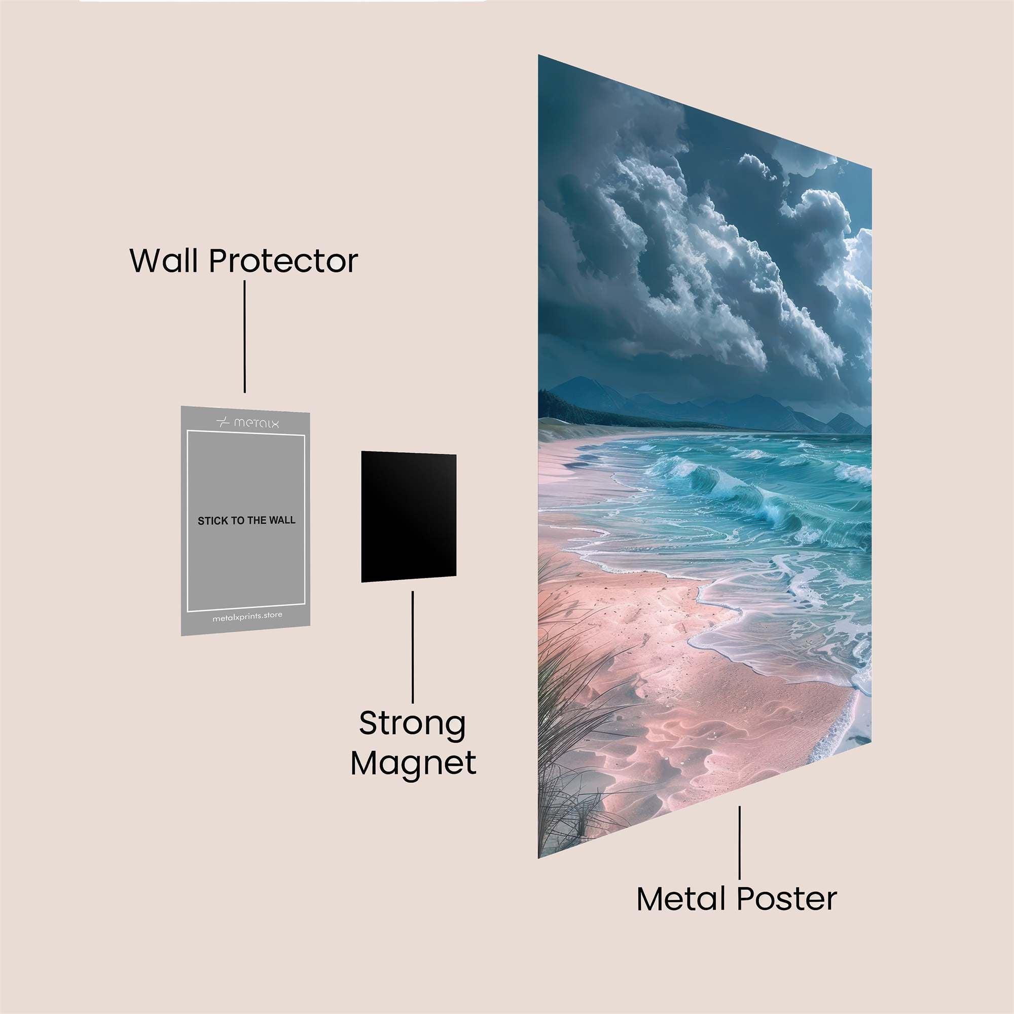 Stormy Serenity Safe Wall Magnetic / M