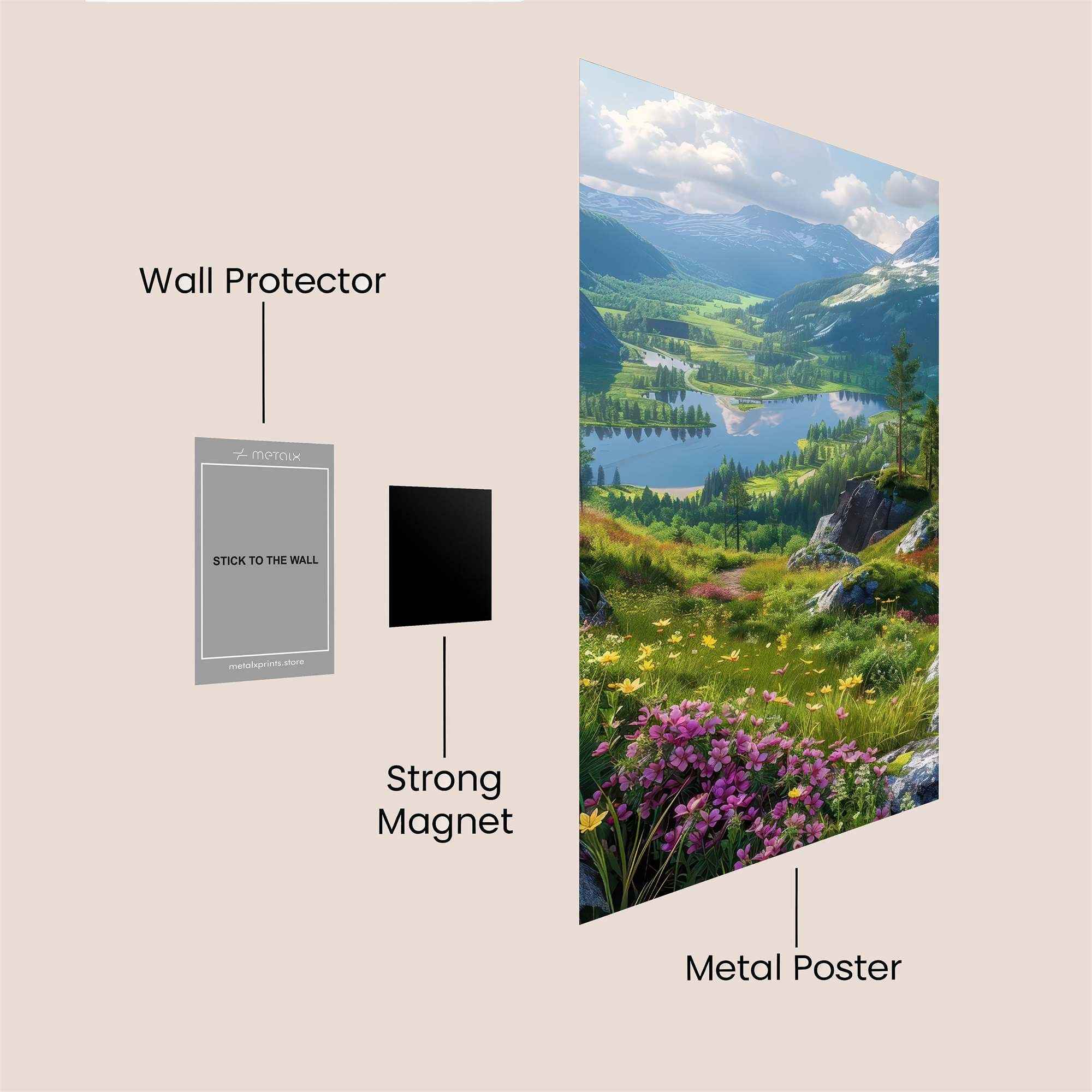 Mountain Serenity Safe Wall Magnetic / M