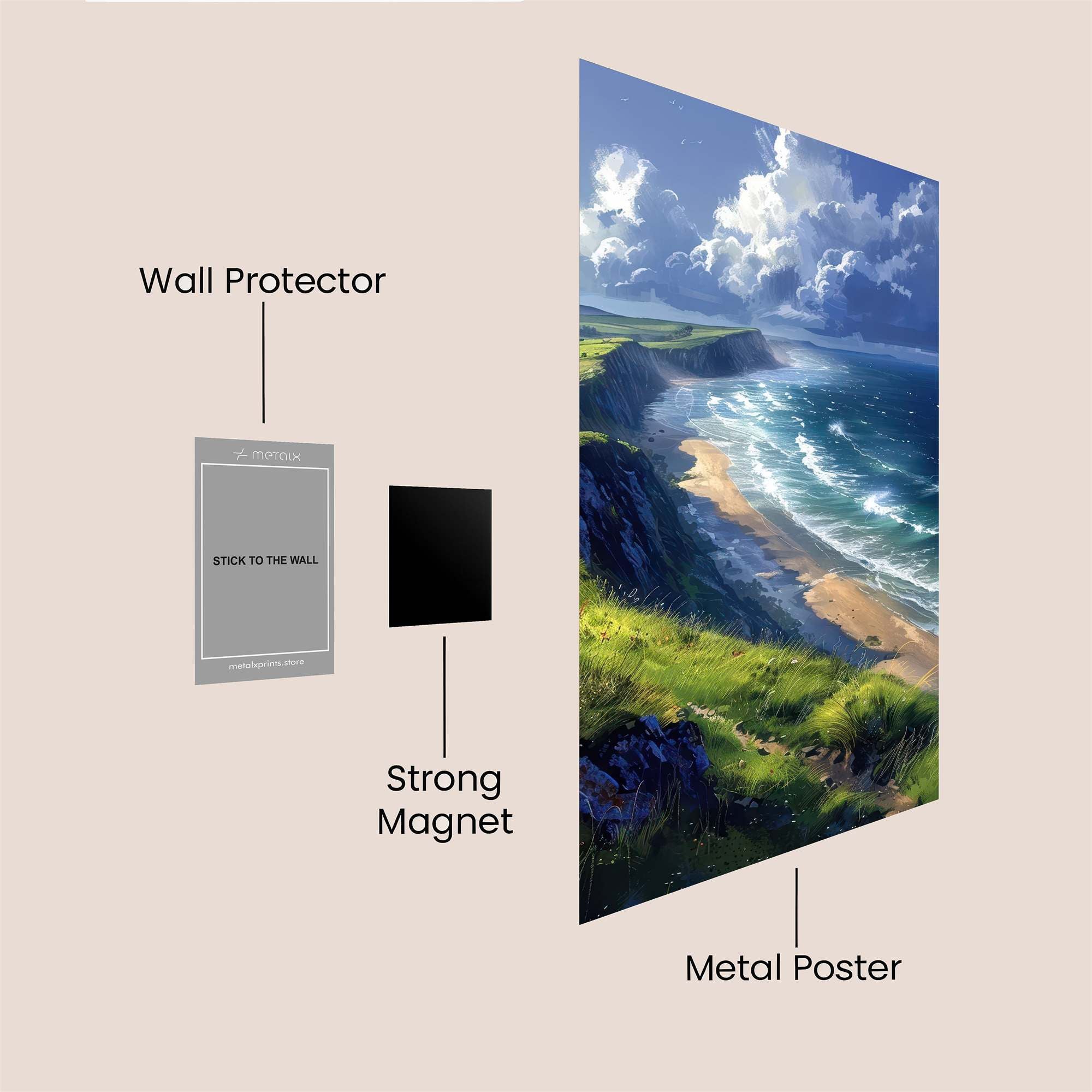 Coastal Serenity Safe Wall Magnetic / M