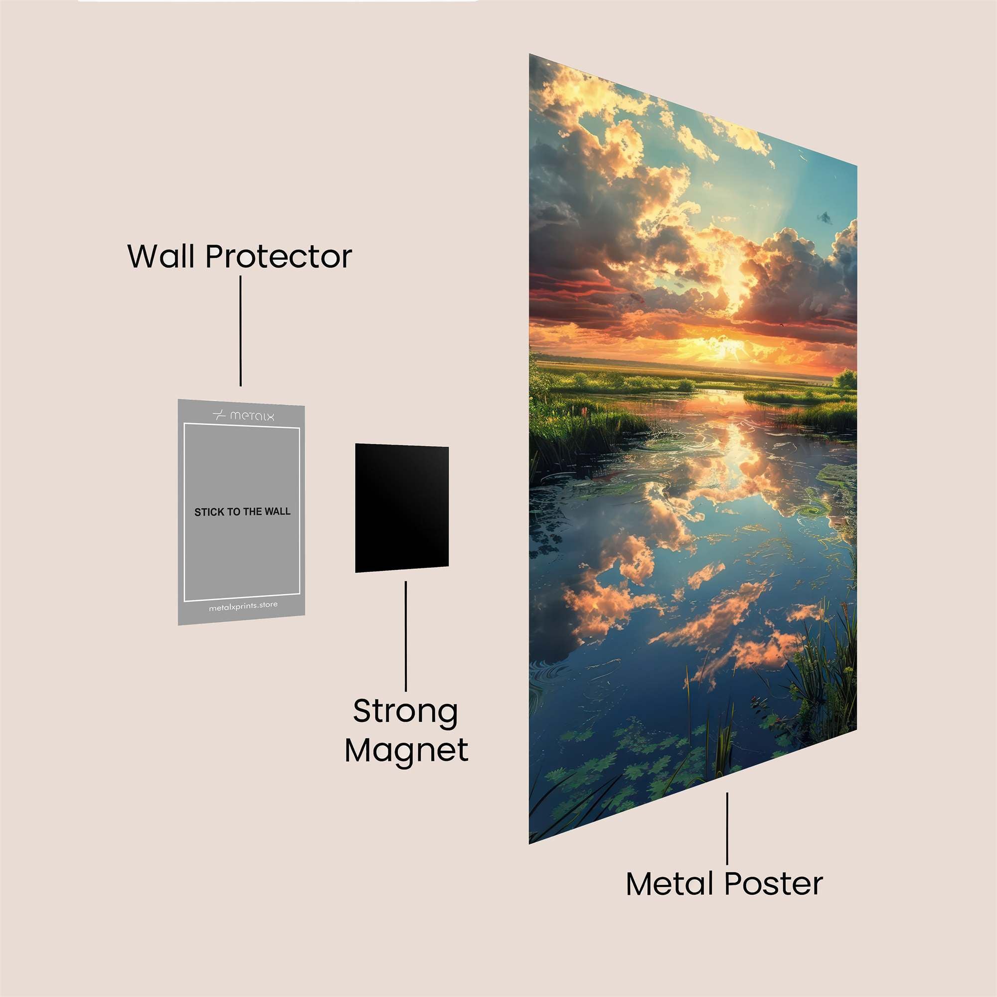 Sunset Serenity Safe Wall Magnetic / M