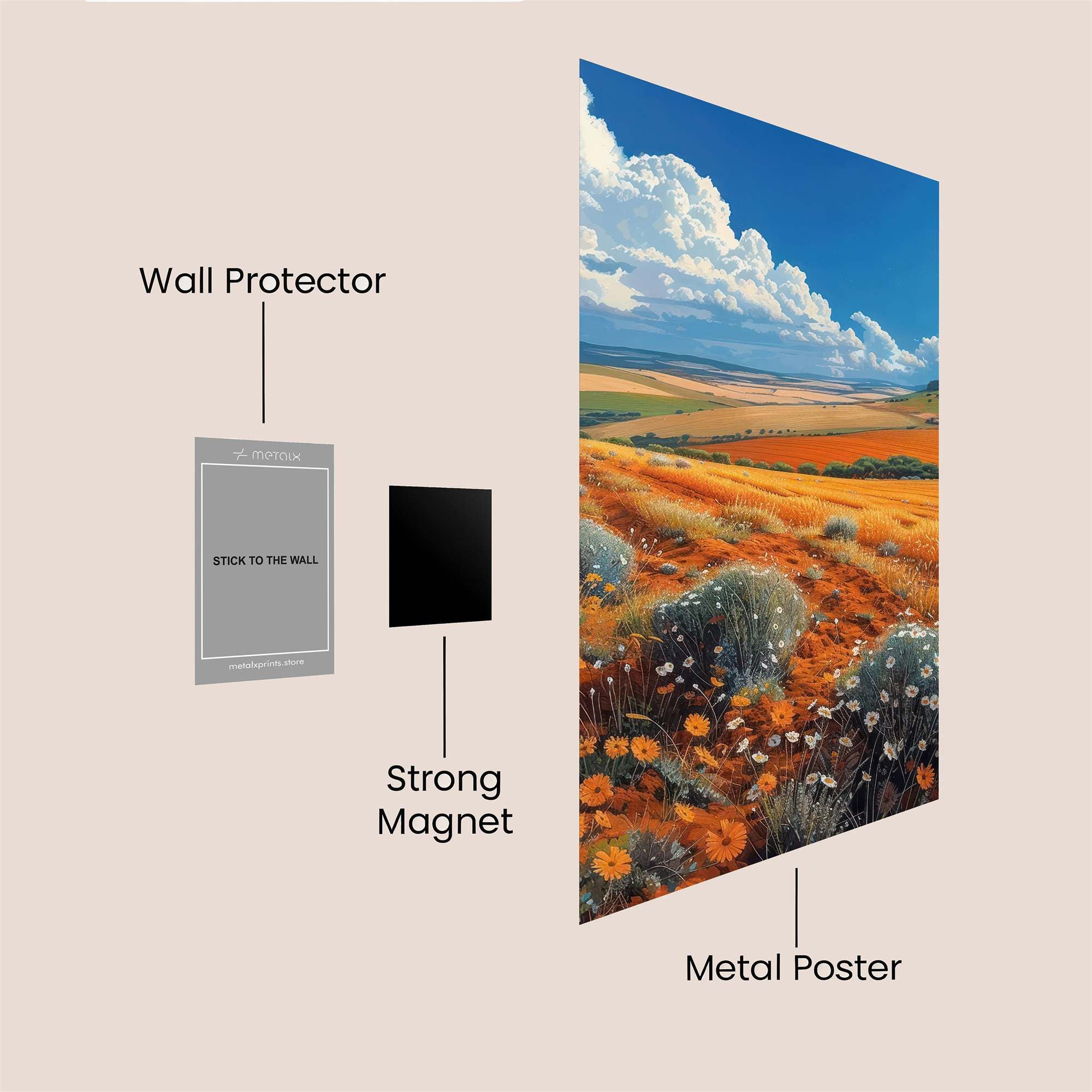 Golden Serenity Safe Wall Magnetic / M