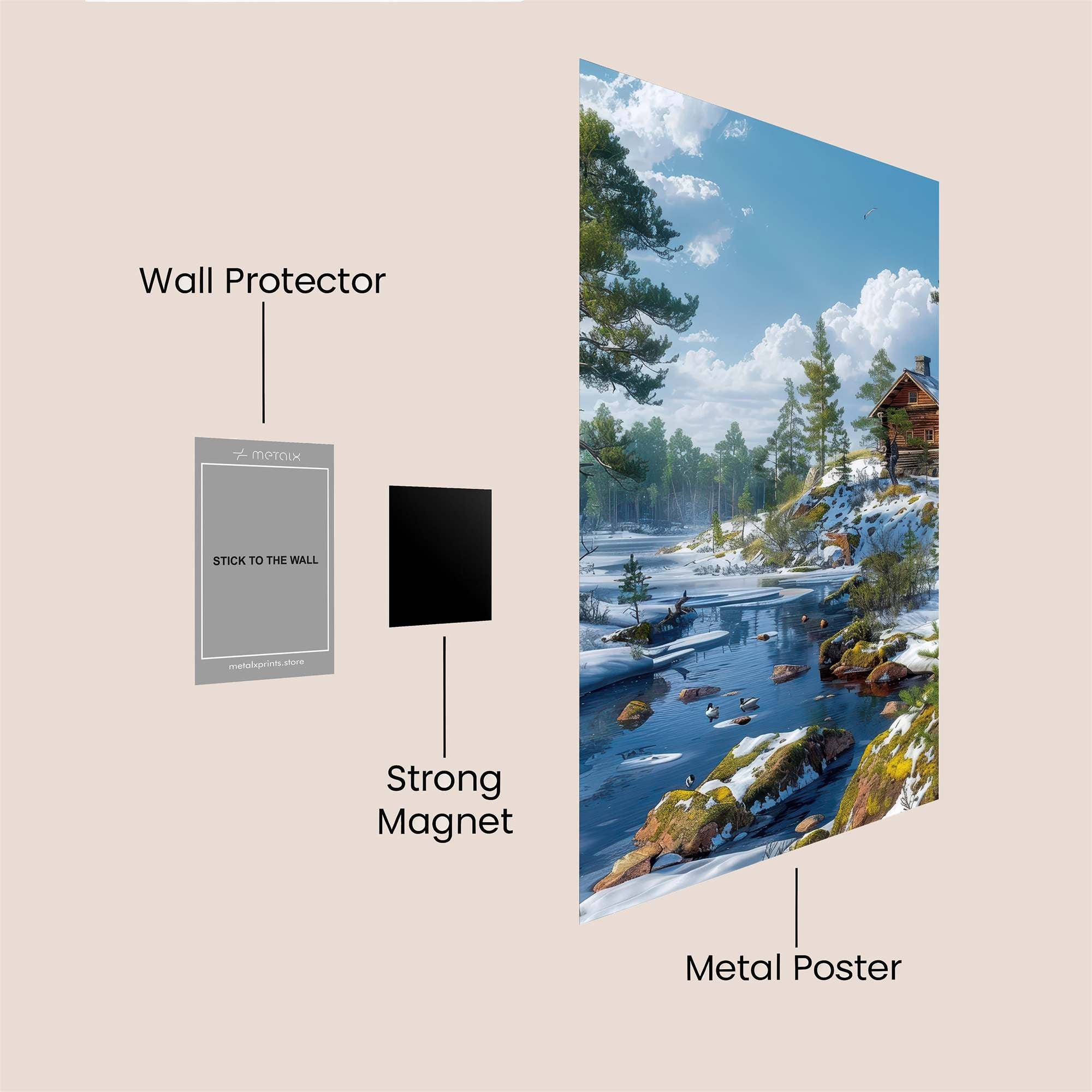 Cabin Tranquility Safe Wall Magnetic / M