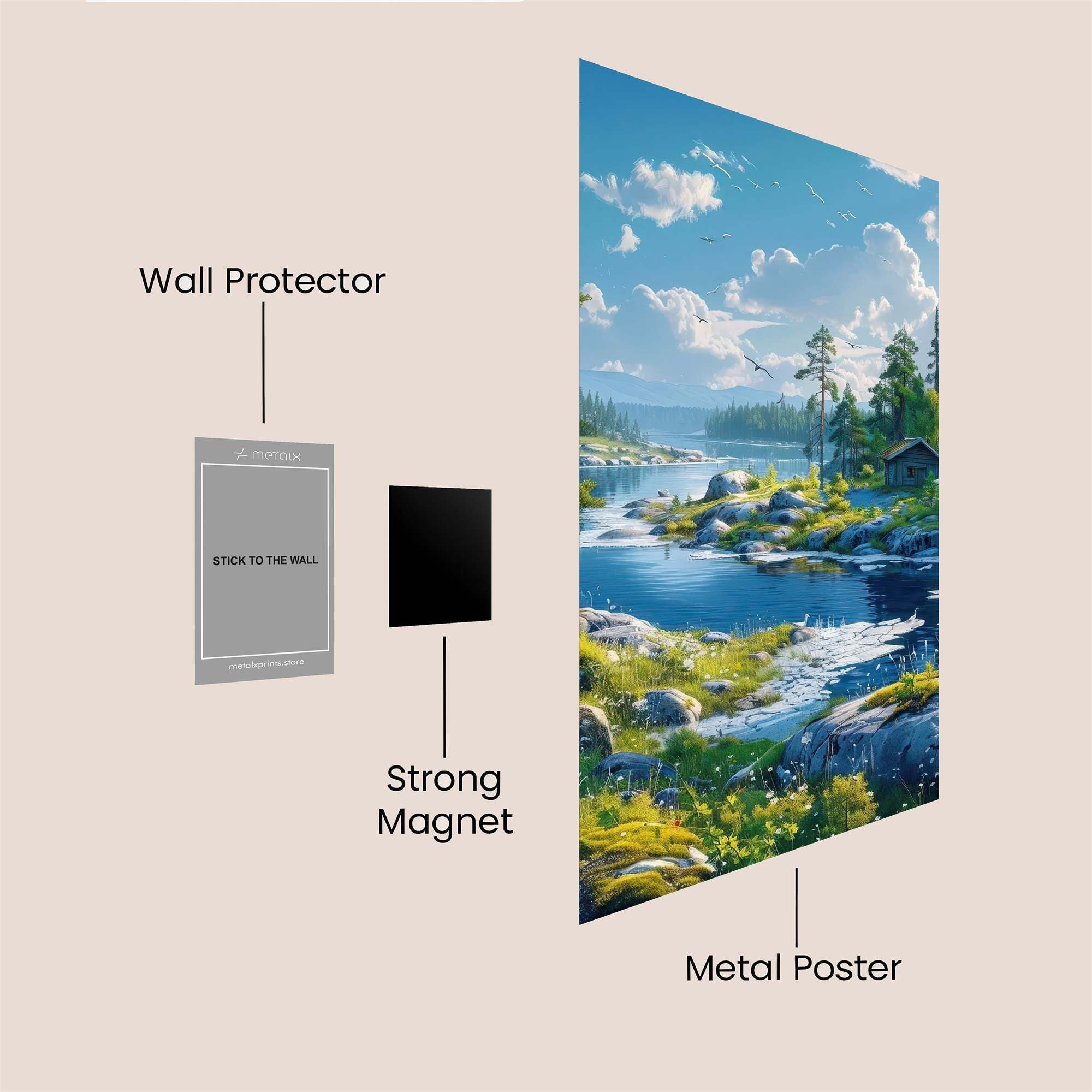 Lakeside Serenity Safe Wall Magnetic / M