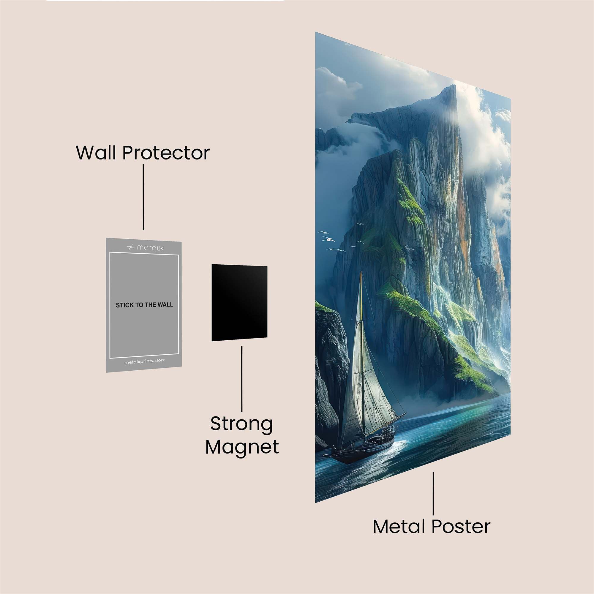 Mountain Majesty Safe Wall Magnetic / M