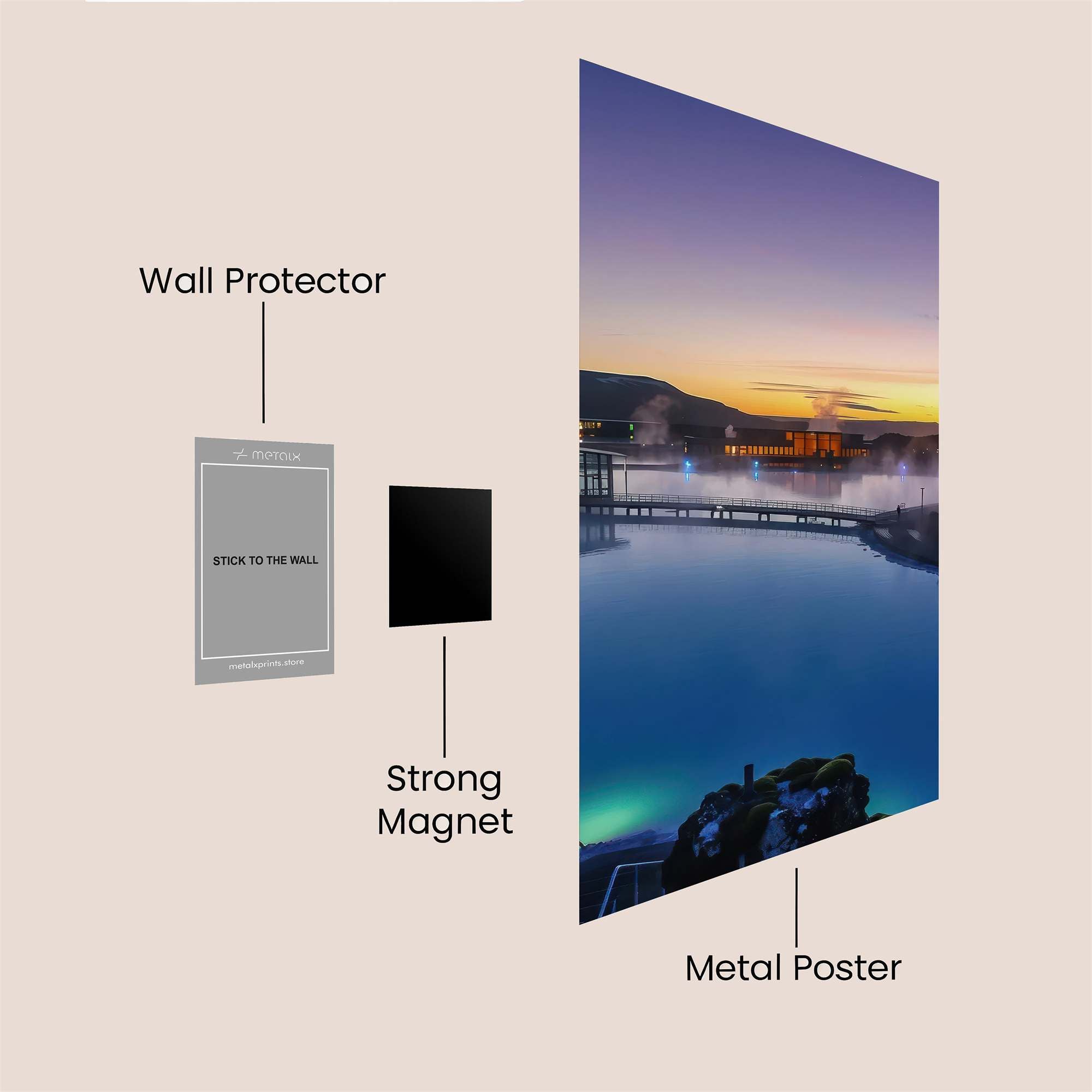 Blue Lagoon Serenity Safe Wall Magnetic / M