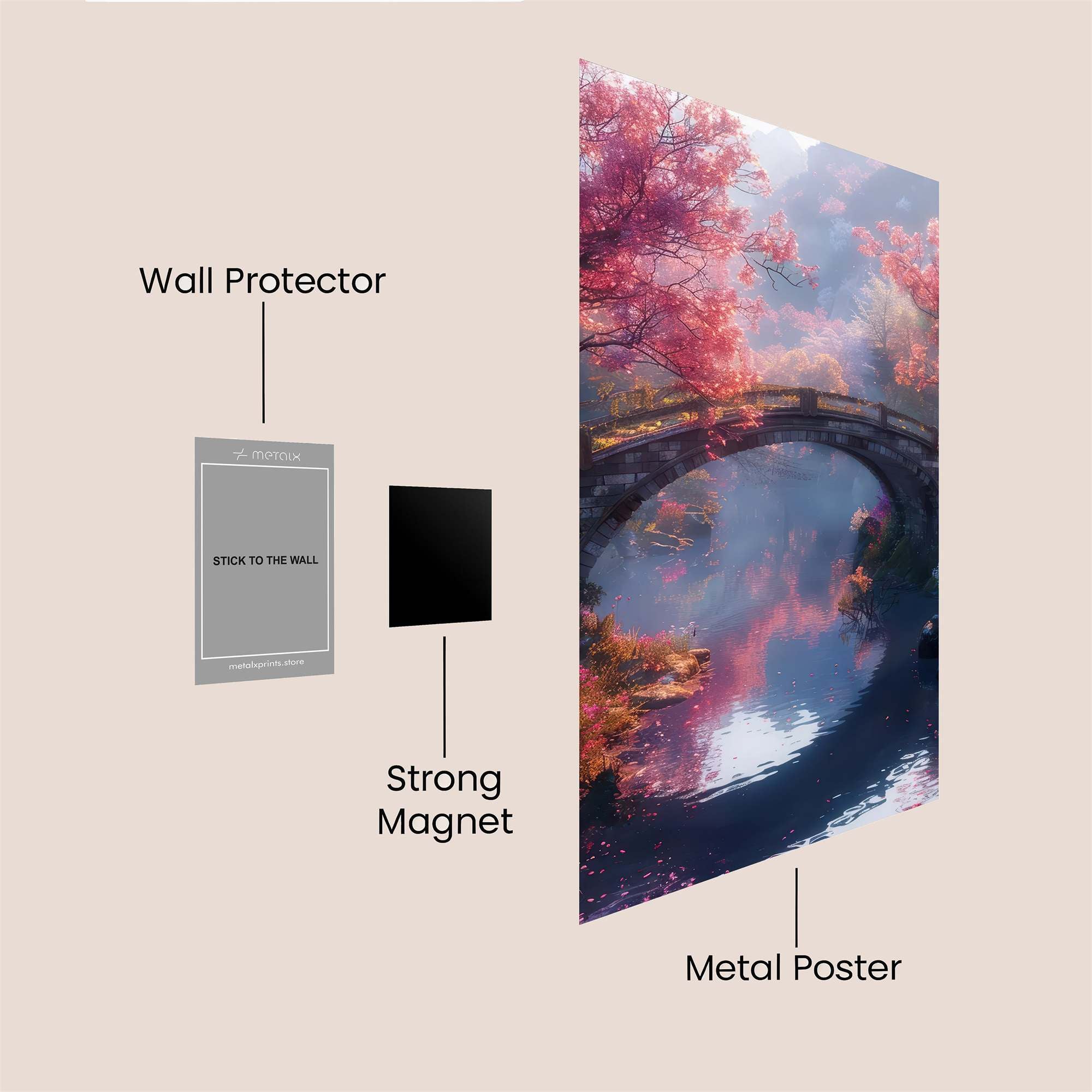 Moonlit Bridge Safe Wall Magnetic / M