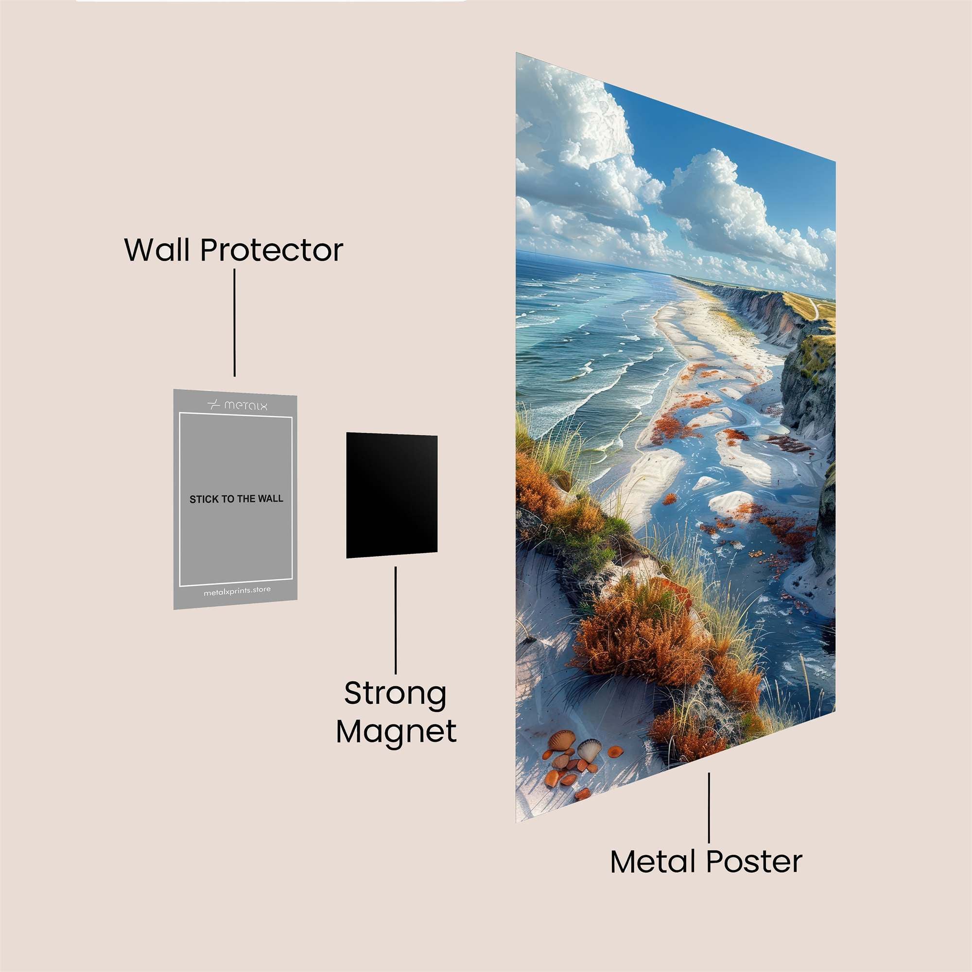 Coastal Serenity Safe Wall Magnetic / M