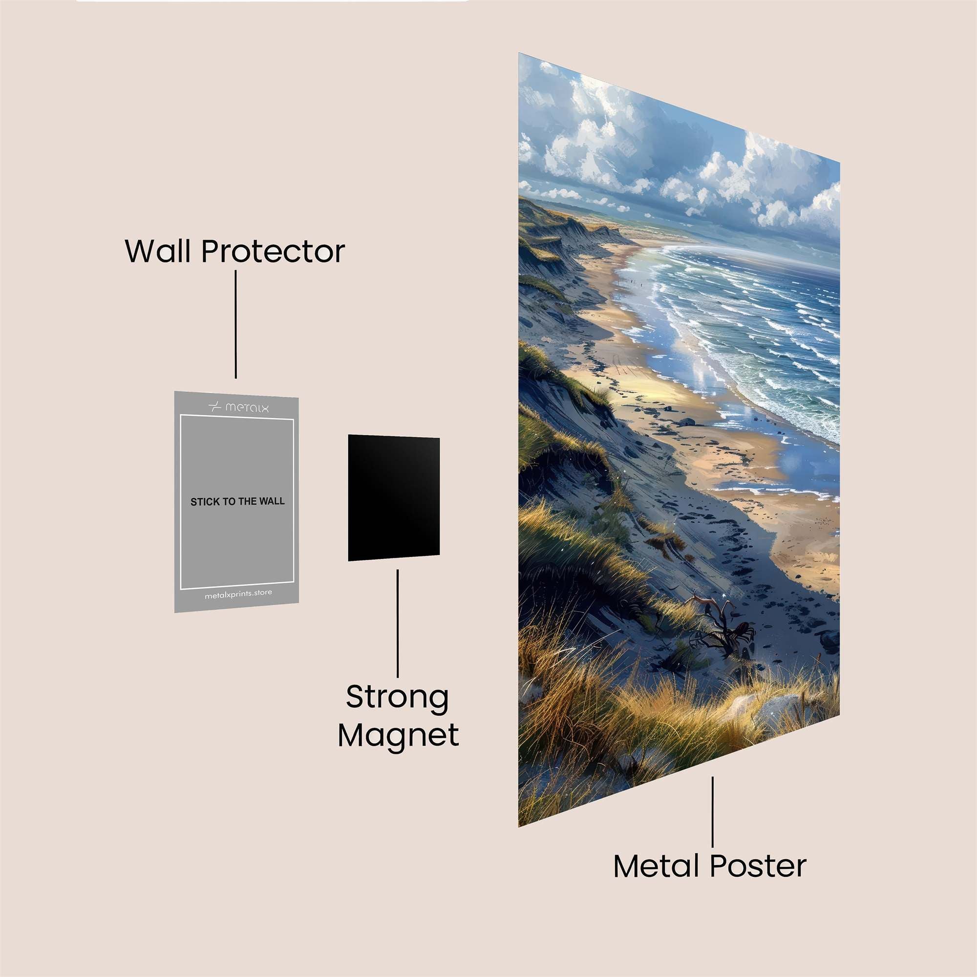 Coastal Serenity Safe Wall Magnetic / M