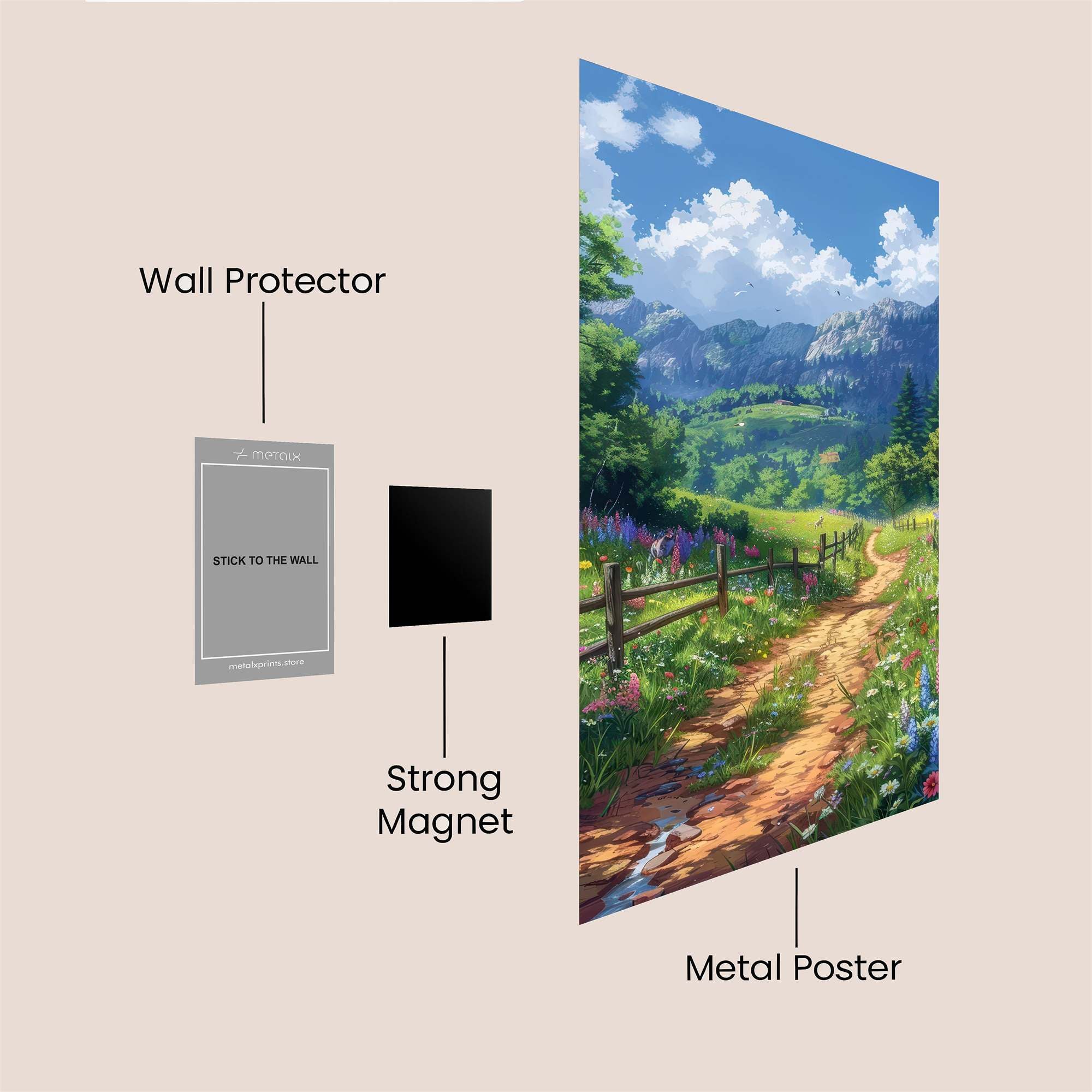 Meadow Serenity Safe Wall Magnetic / M