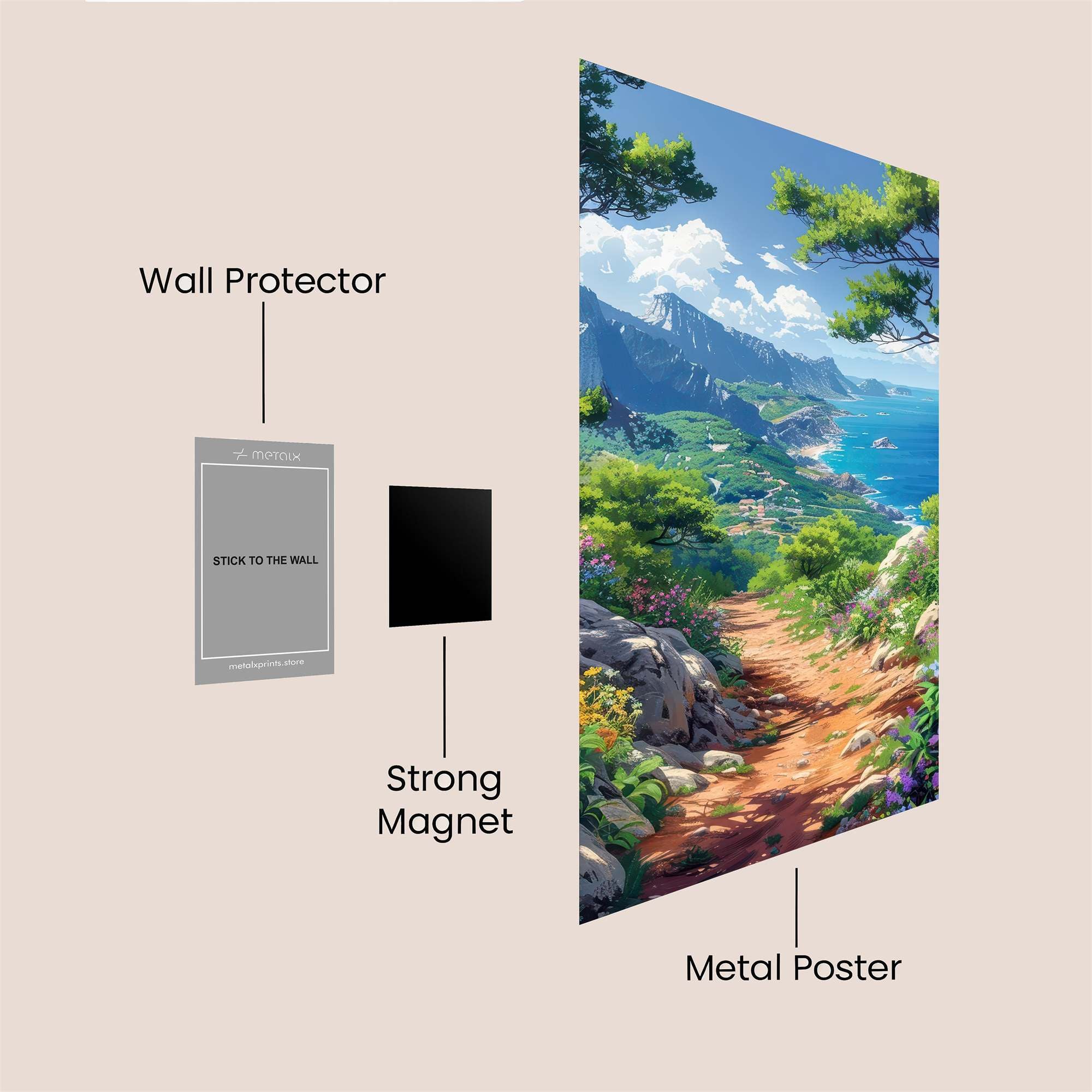 Seaside Serenity Safe Wall Magnetic / M