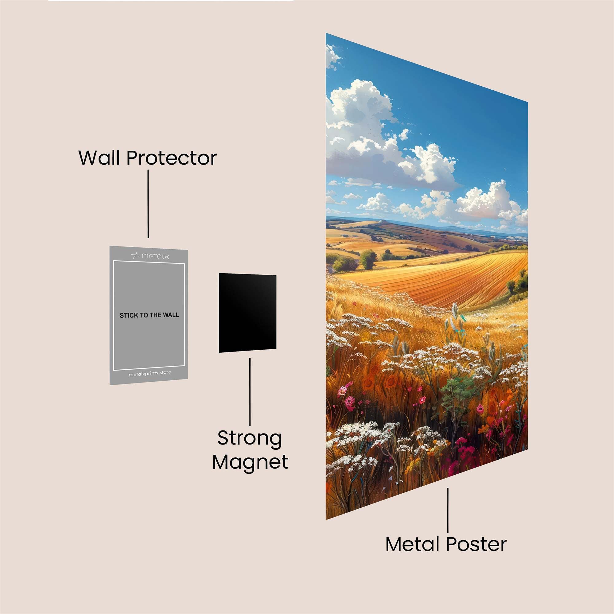 Golden Serenity Safe Wall Magnetic / M