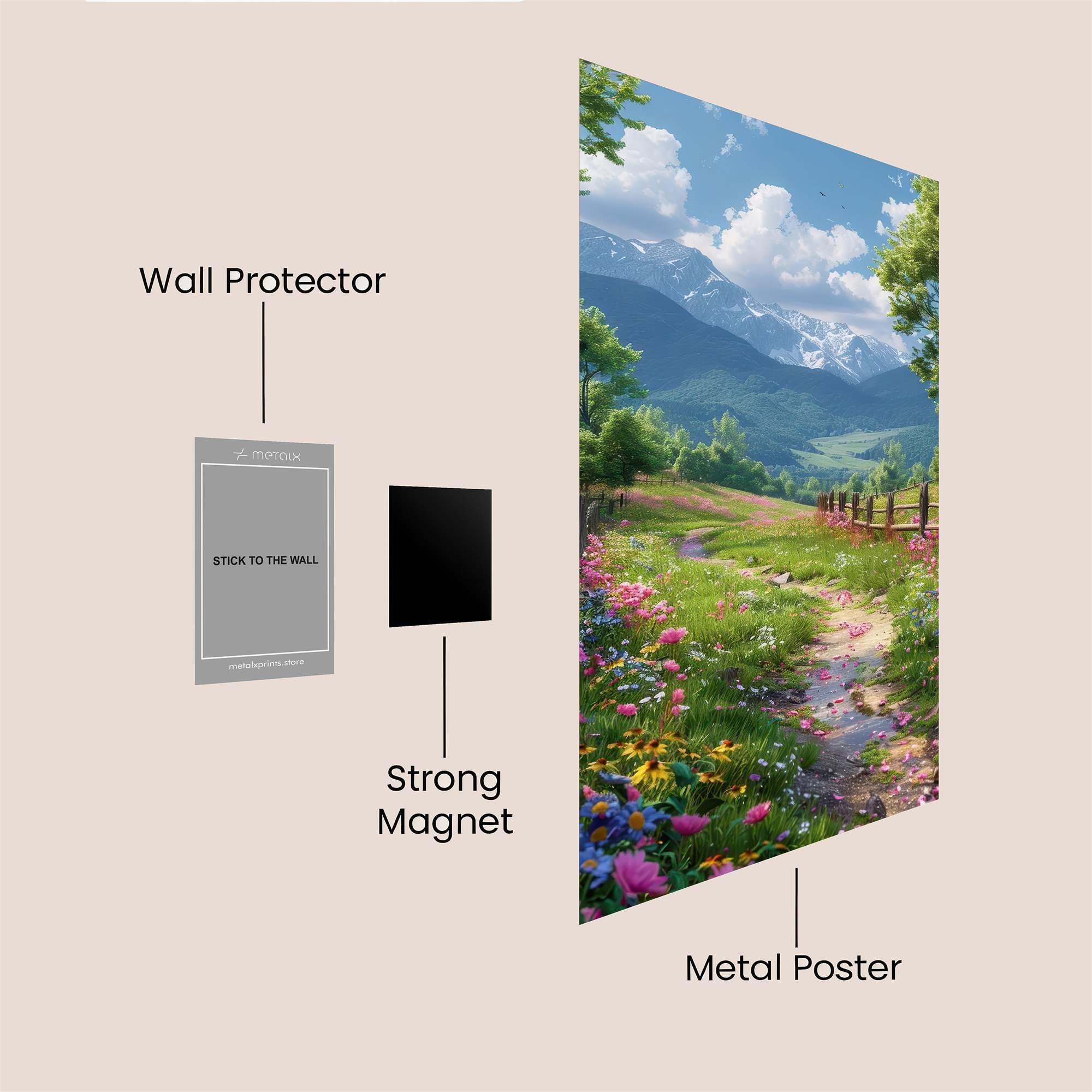 Mountain Serenity Safe Wall Magnetic / M