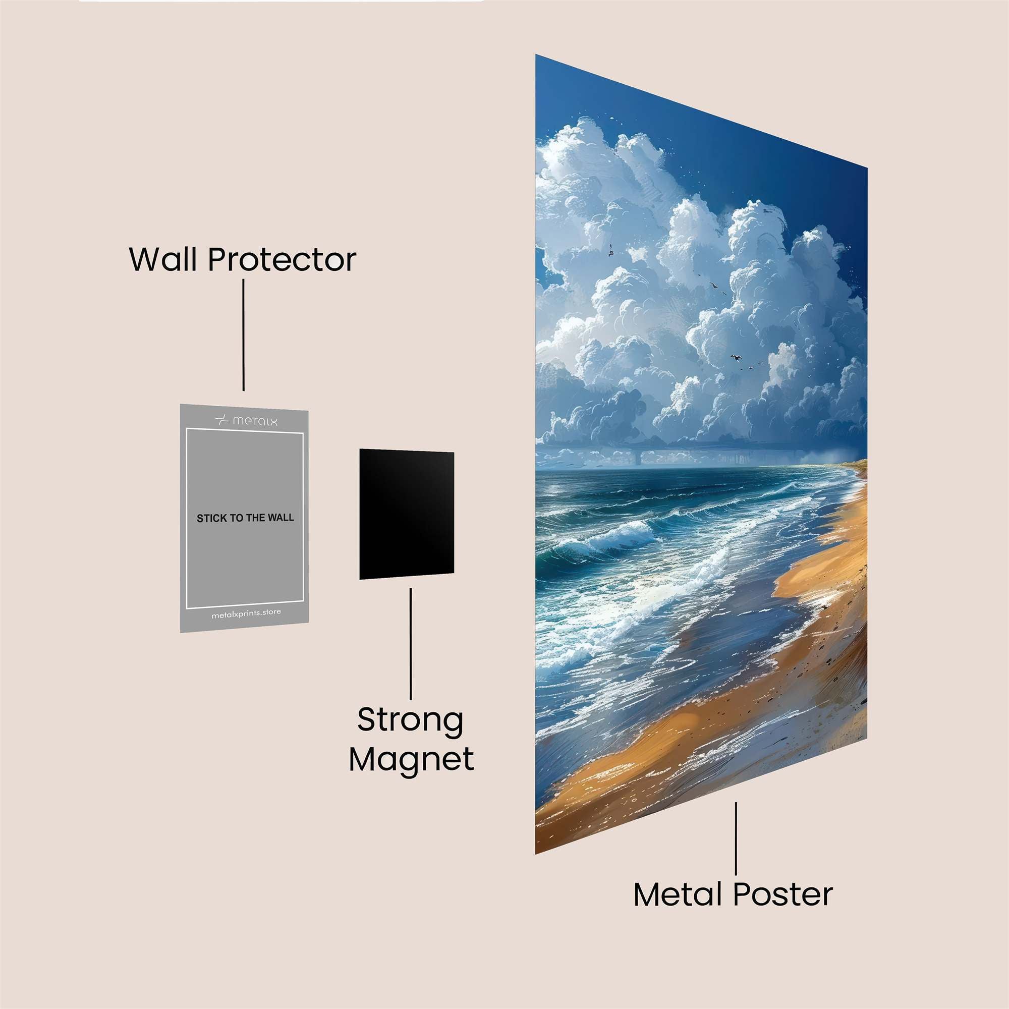 Coastal Serenity Safe Wall Magnetic / M
