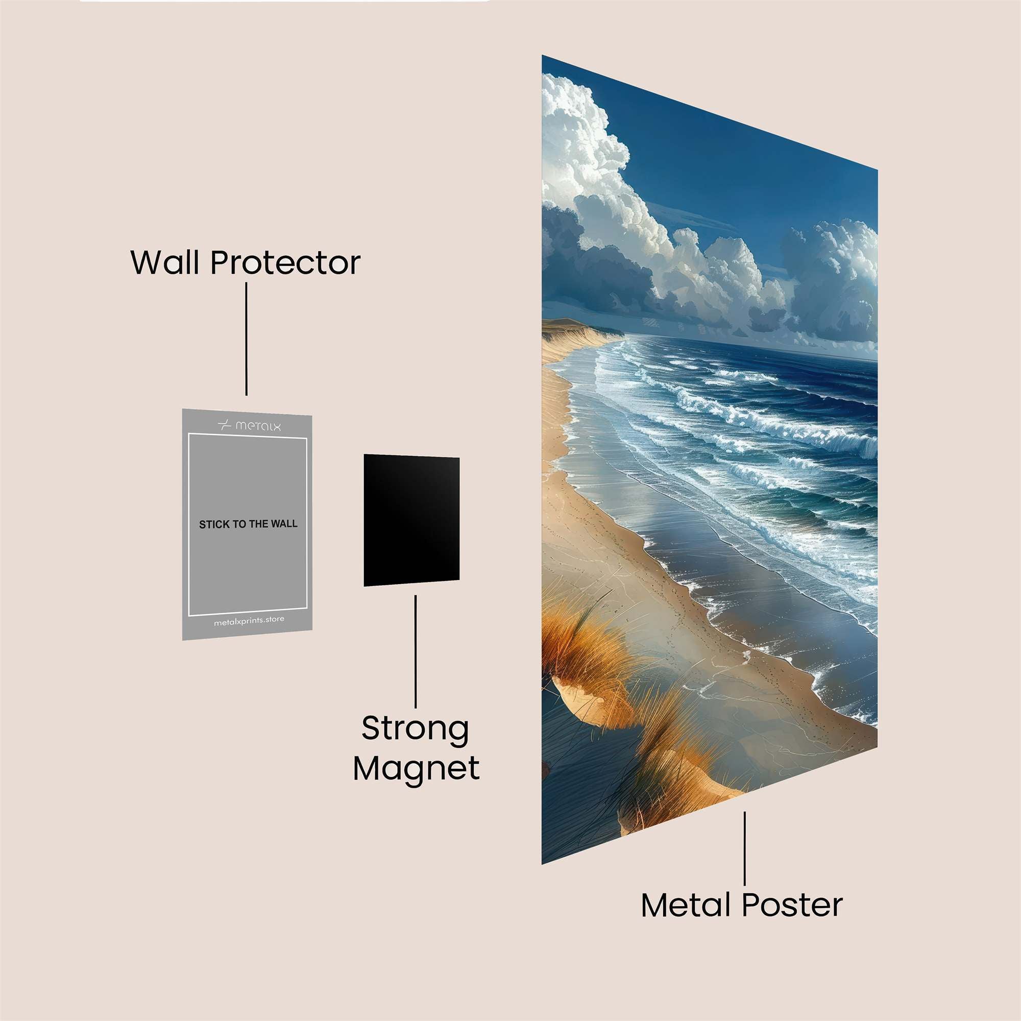 Coastal Serenity Safe Wall Magnetic / M