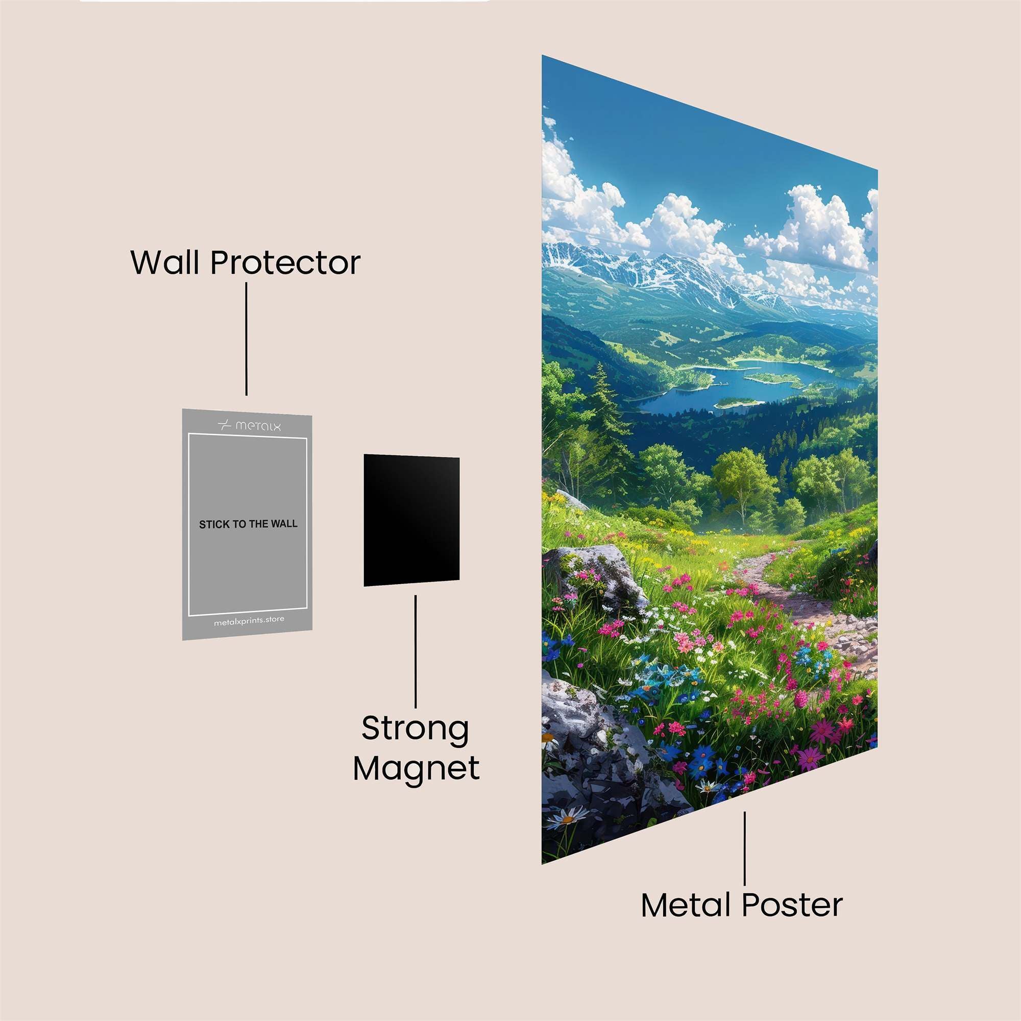 Mountain Serenity Safe Wall Magnetic / M
