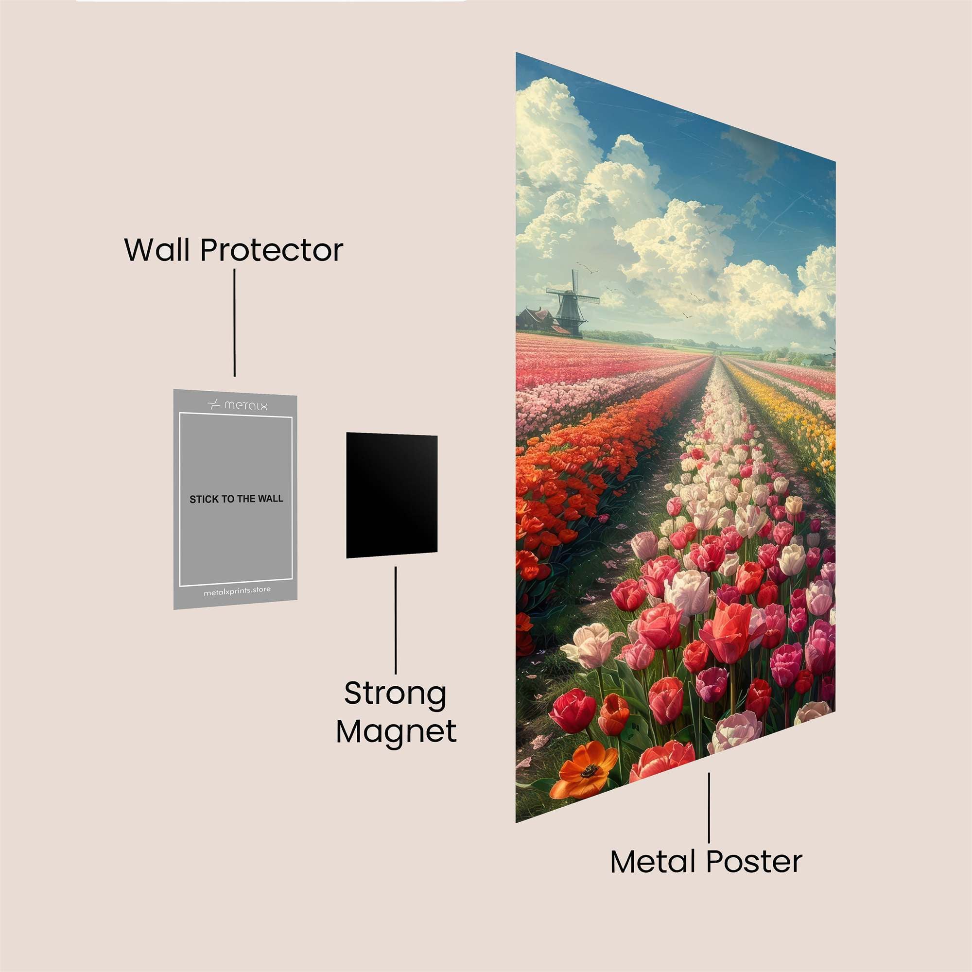 Tulip Tranquility Safe Wall Magnetic / M