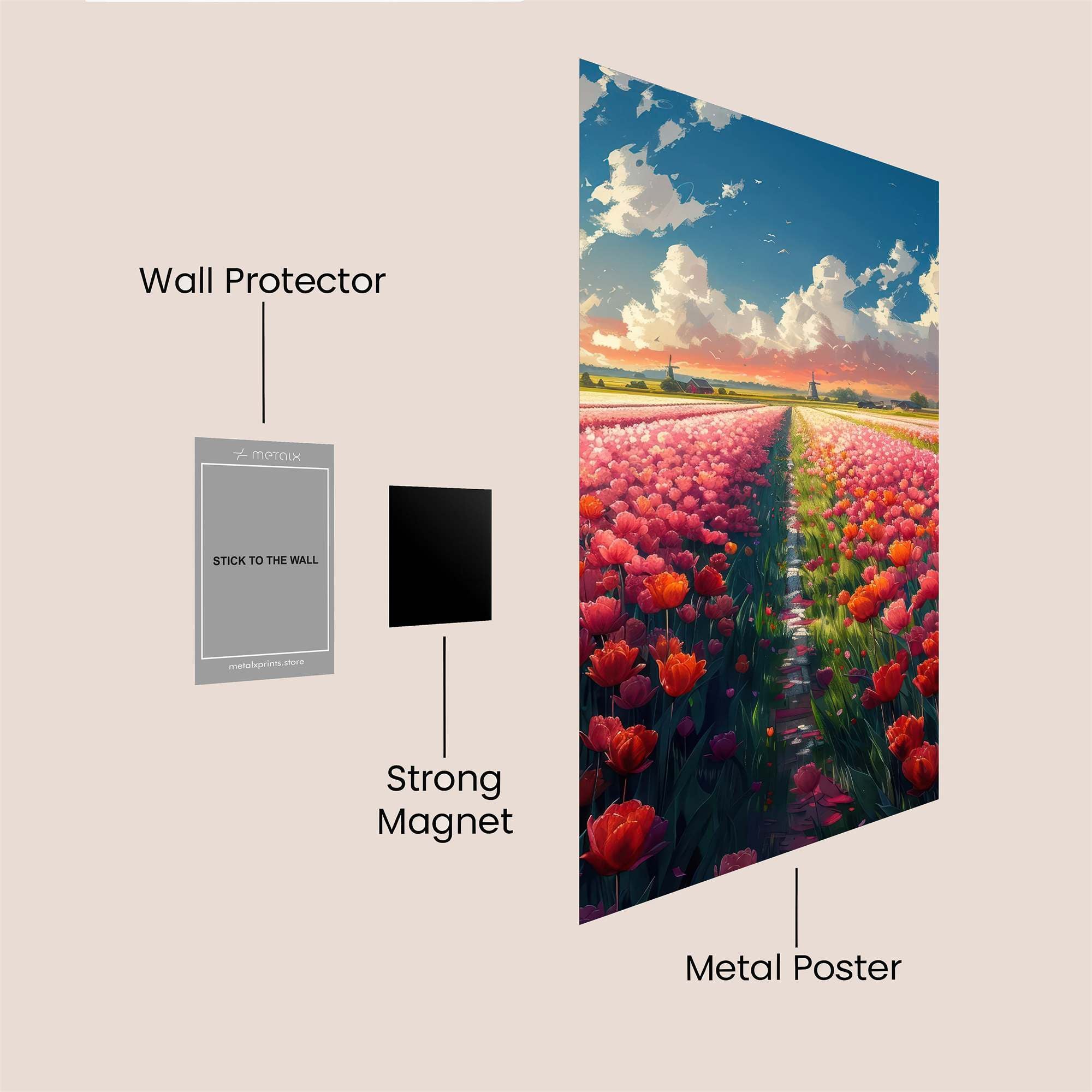 Tulip Serenity Safe Wall Magnetic / M
