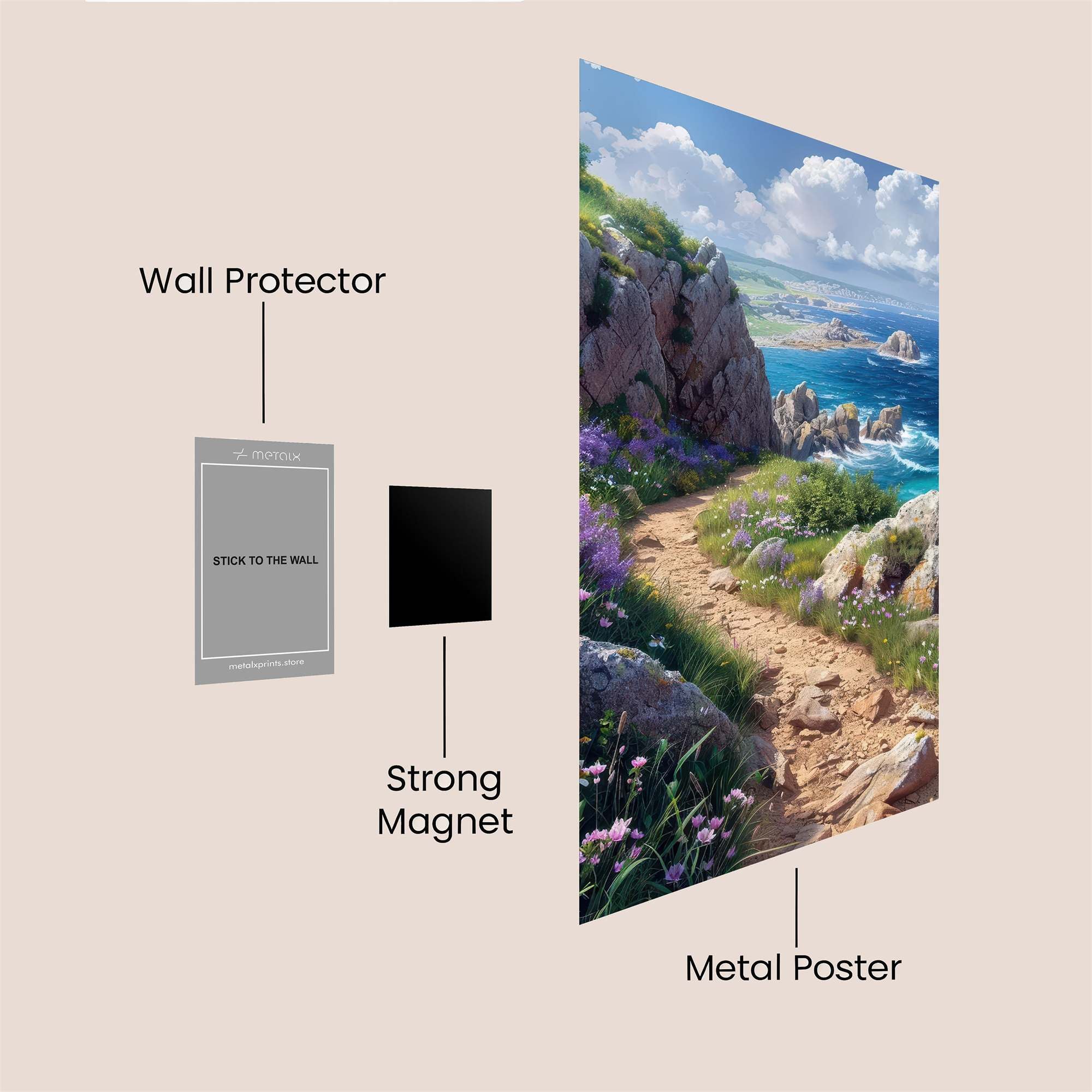 Coastal Serenity Safe Wall Magnetic / M