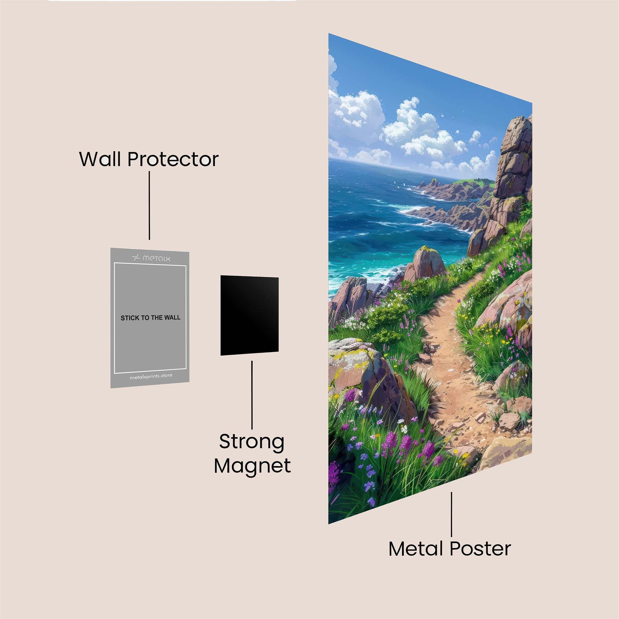 Coastal Serenity Safe Wall Magnetic / M