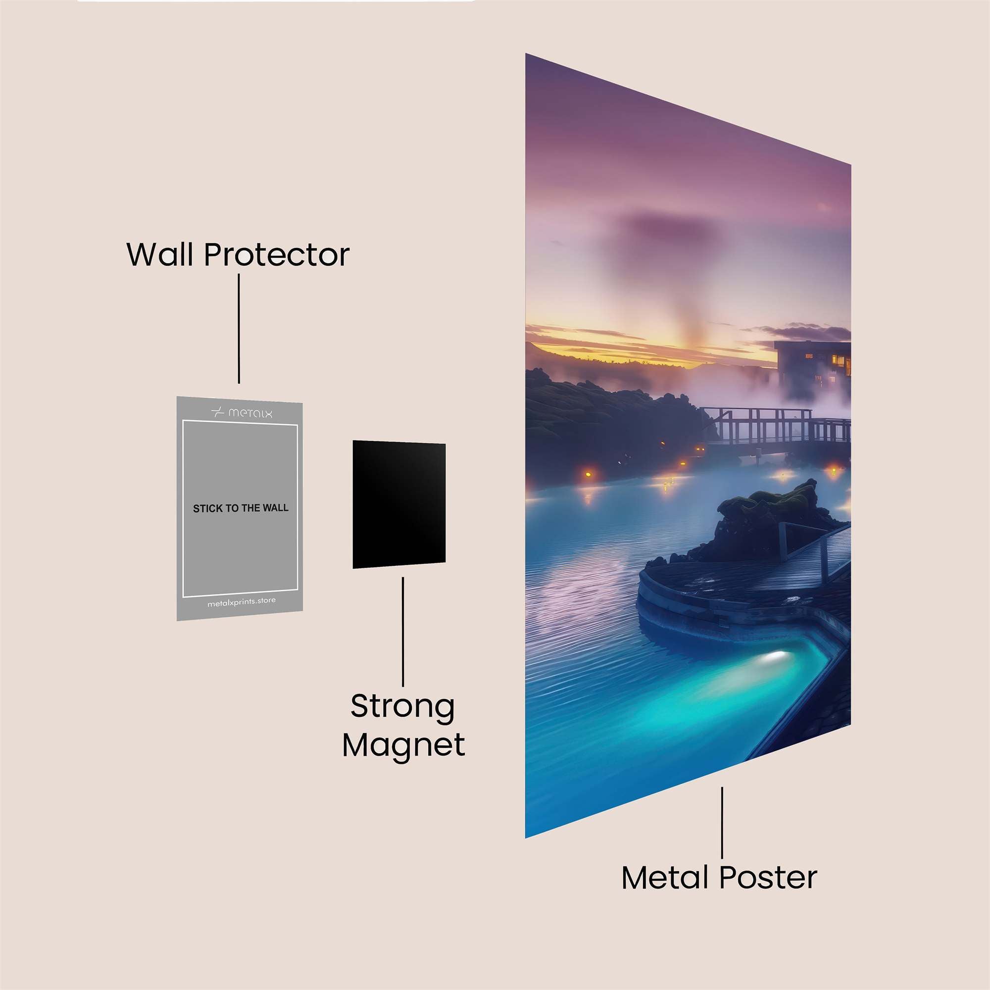 Blue Tranquility Safe Wall Magnetic / M