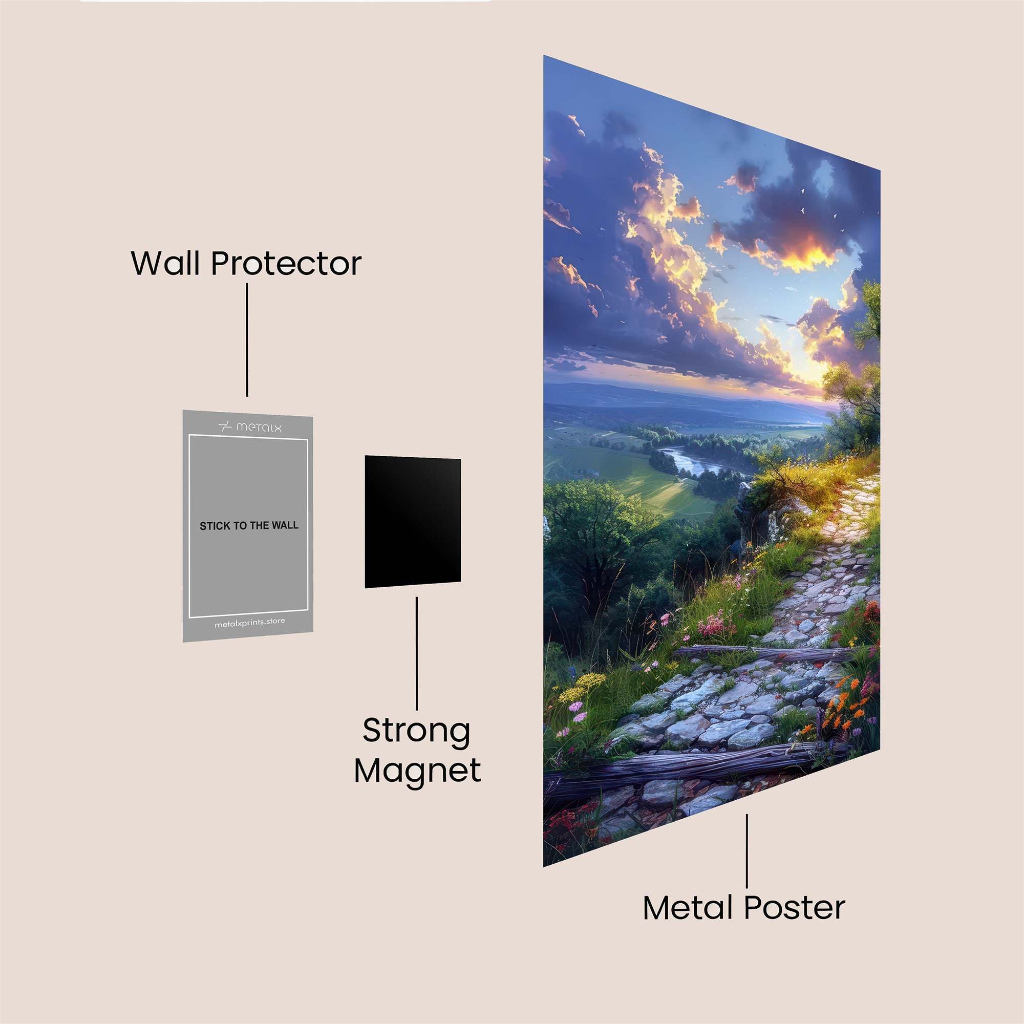 Sunset Serenity Safe Wall Magnetic / M