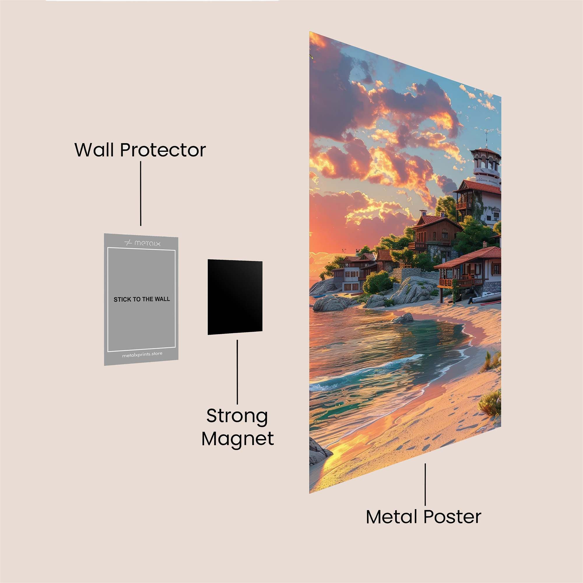 Sunset Serenity Safe Wall Magnetic / M