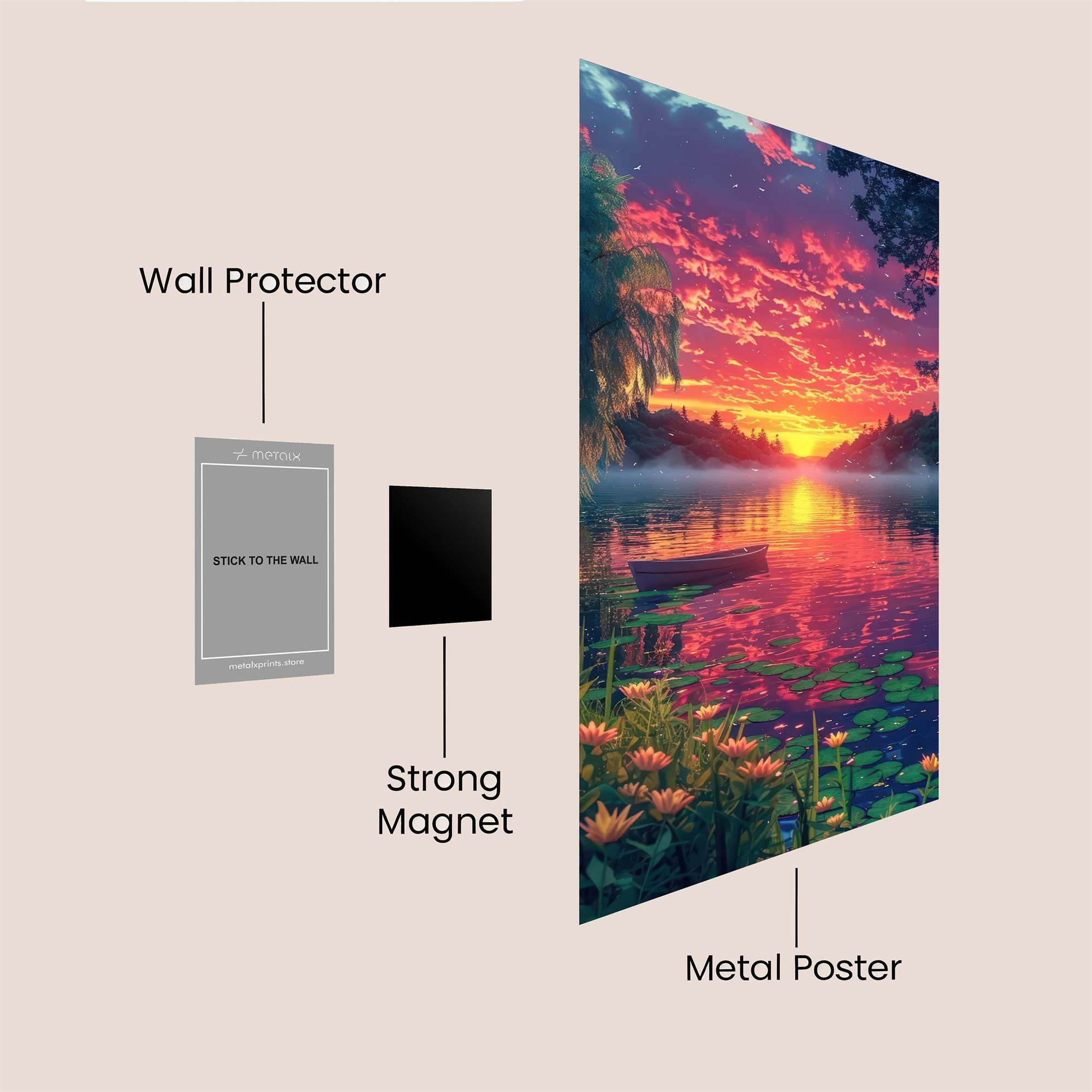 Sunset Serenity Safe Wall Magnetic / M