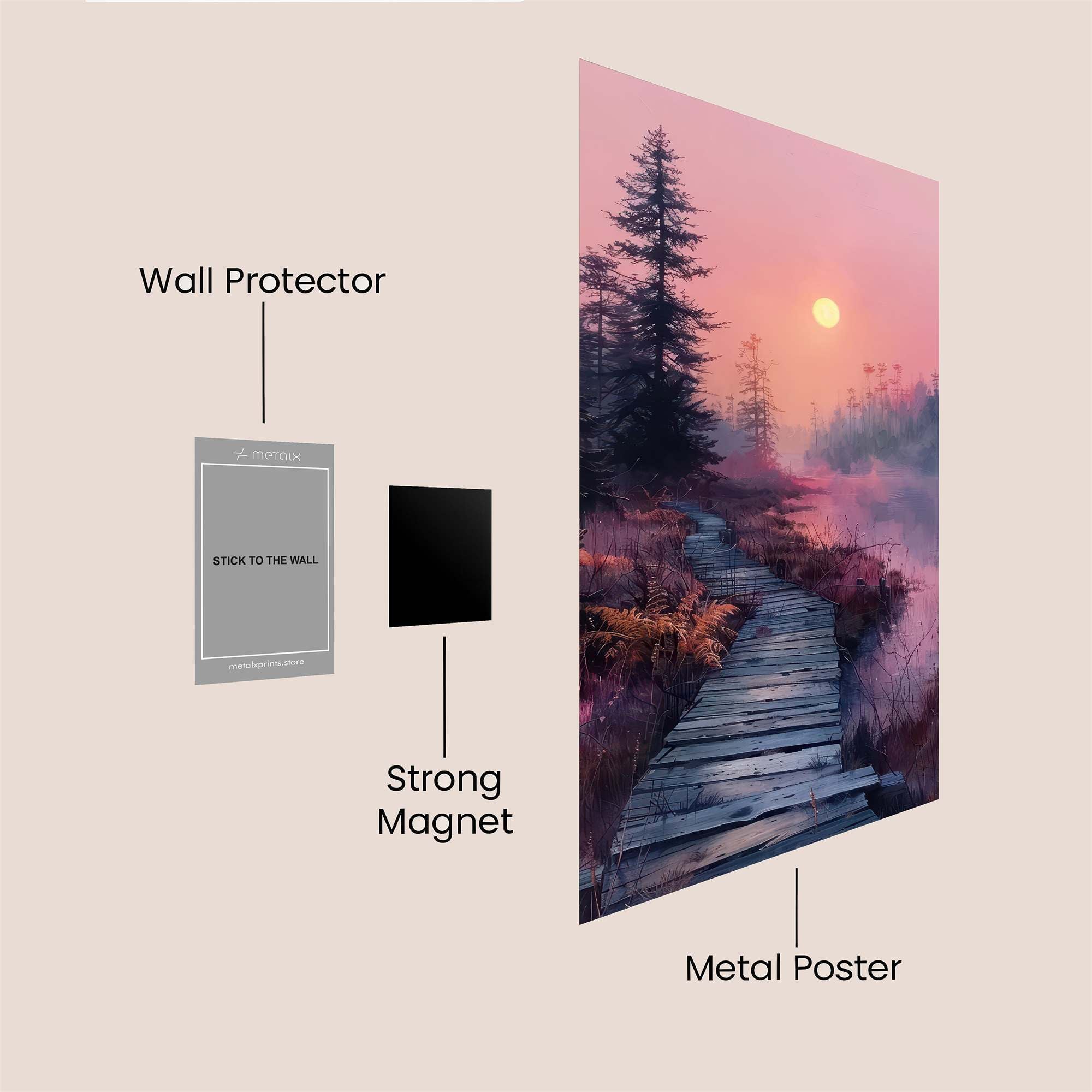 Sunset Serenity Safe Wall Magnetic / M