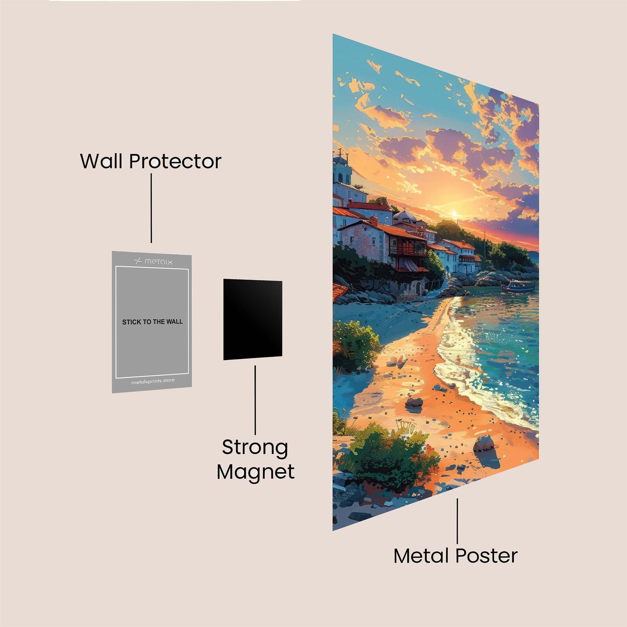 Sunset Serenity Safe Wall Magnetic / M