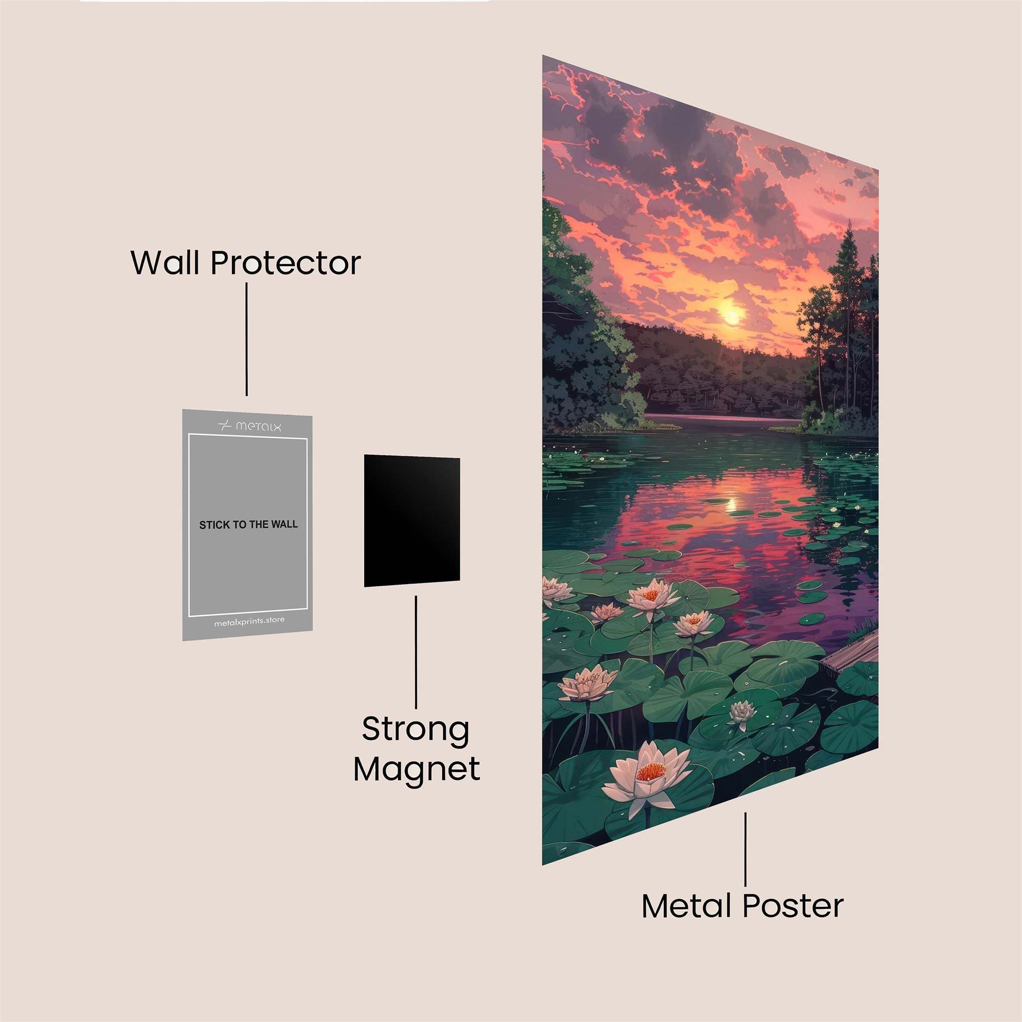 Sunset Serenity Safe Wall Magnetic / M