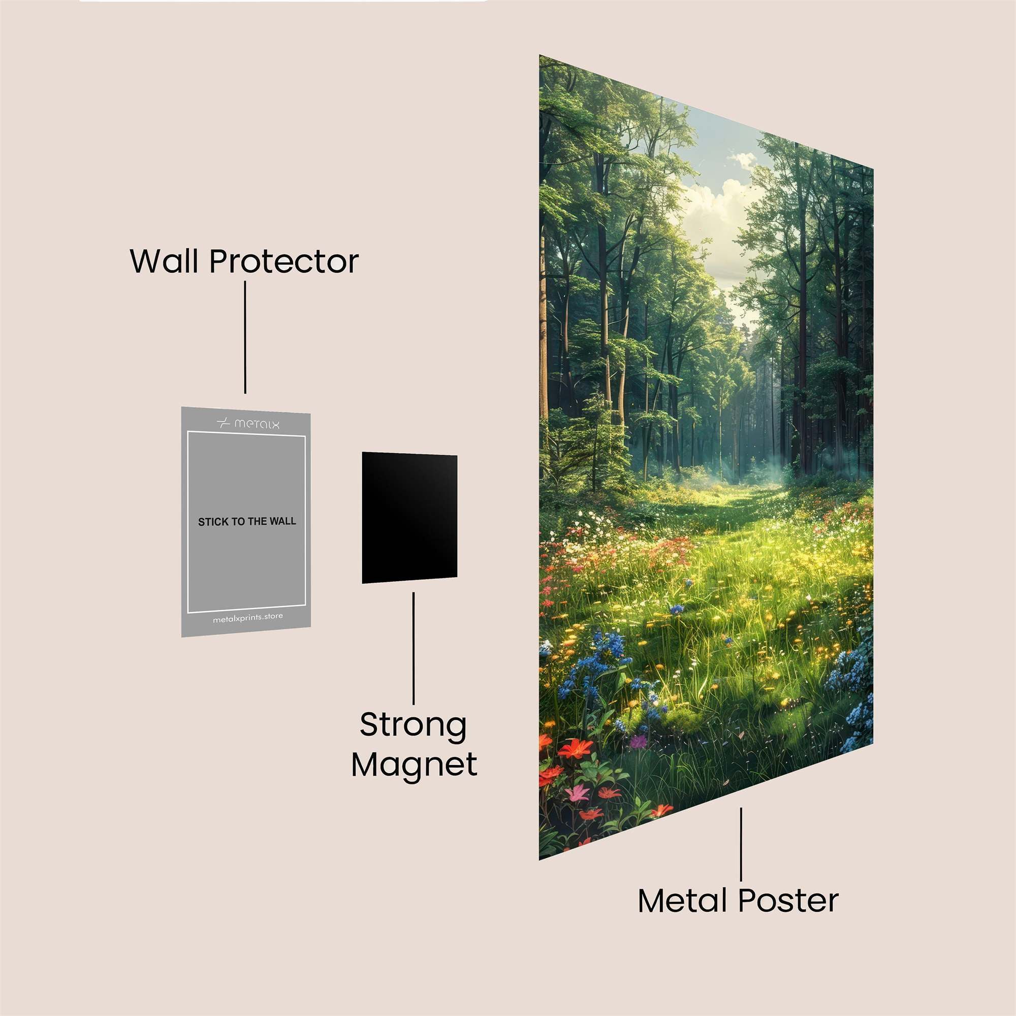 Forest Serenity Safe Wall Magnetic / M