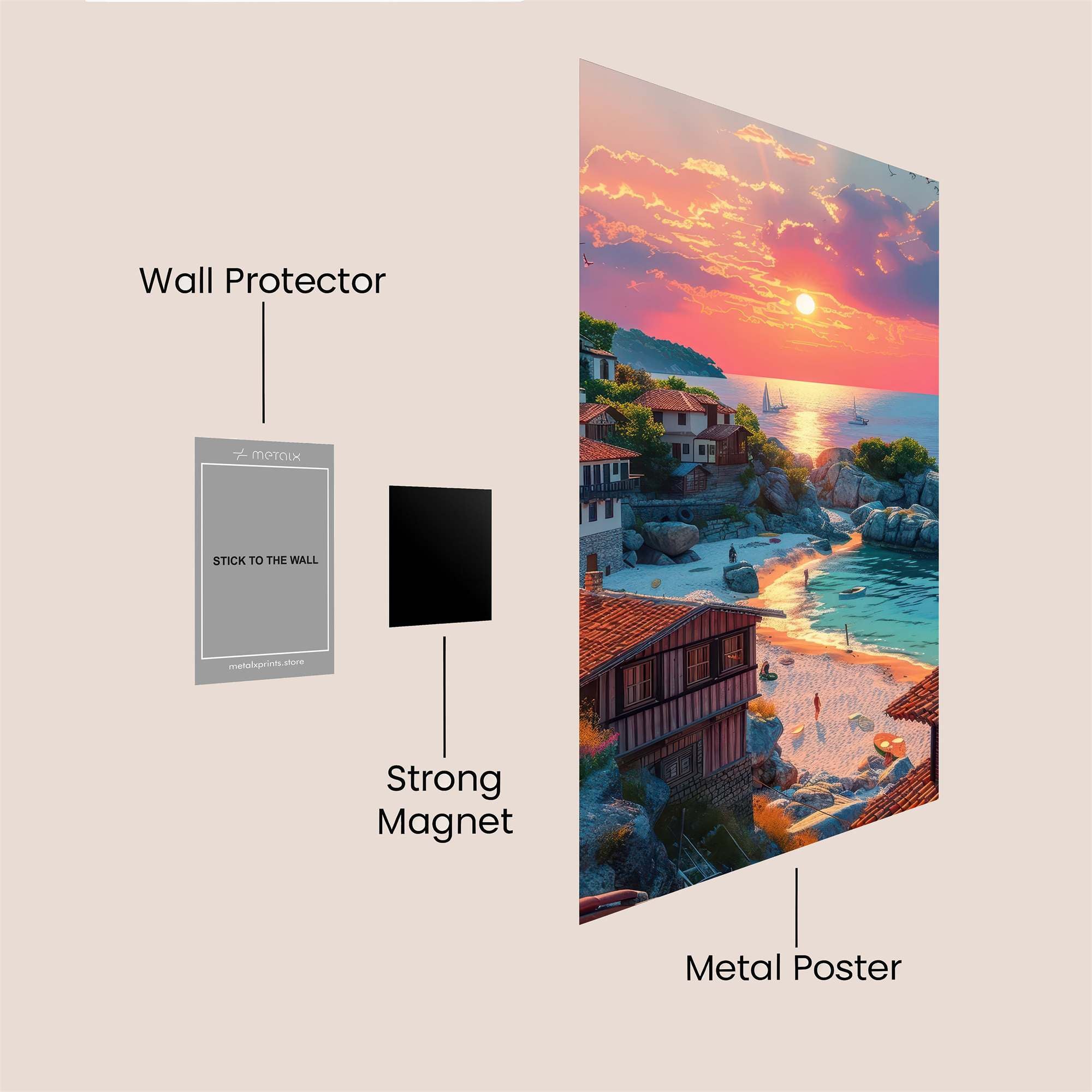 Sunset Serenity Safe Wall Magnetic / M