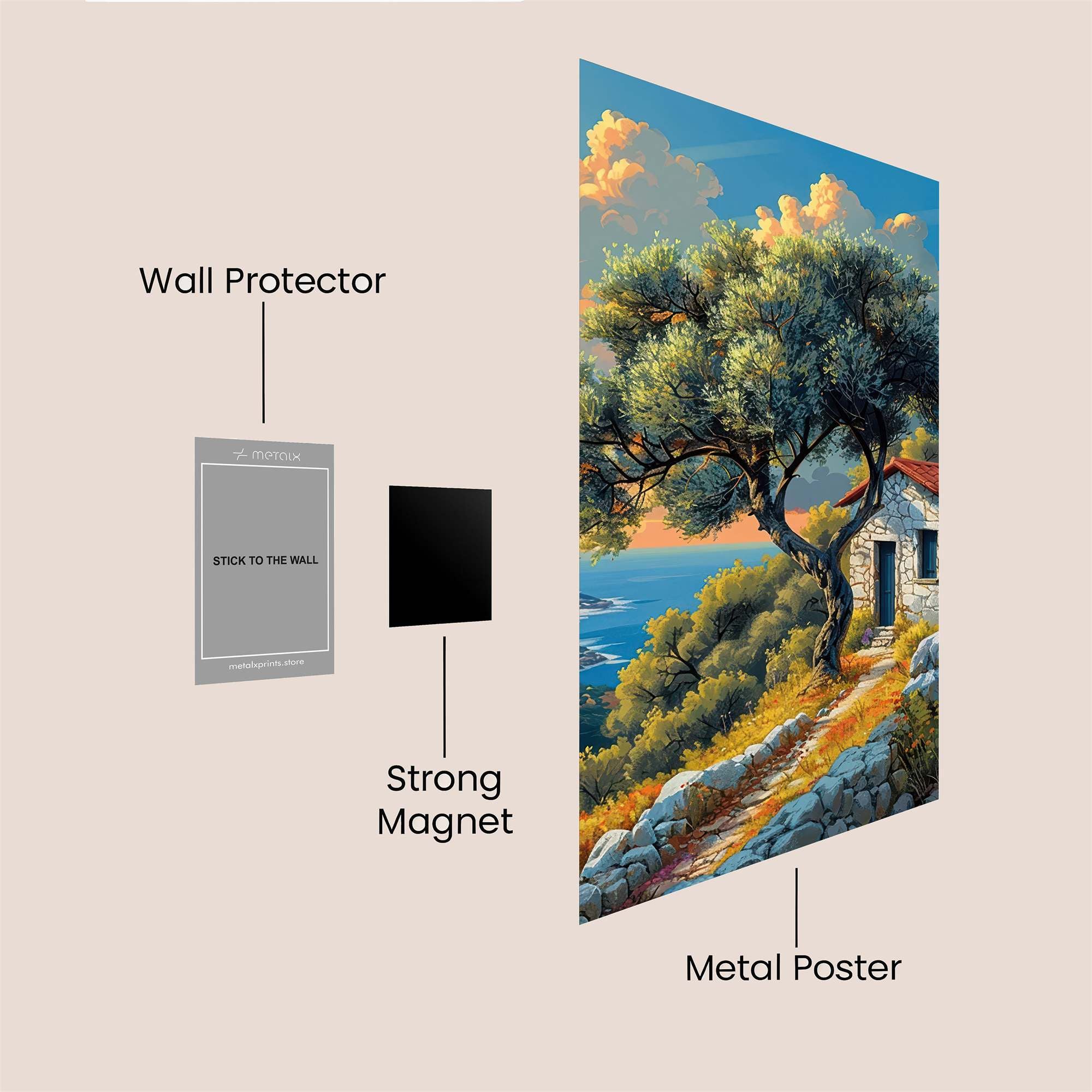 Cottage Serenity Safe Wall Magnetic / M