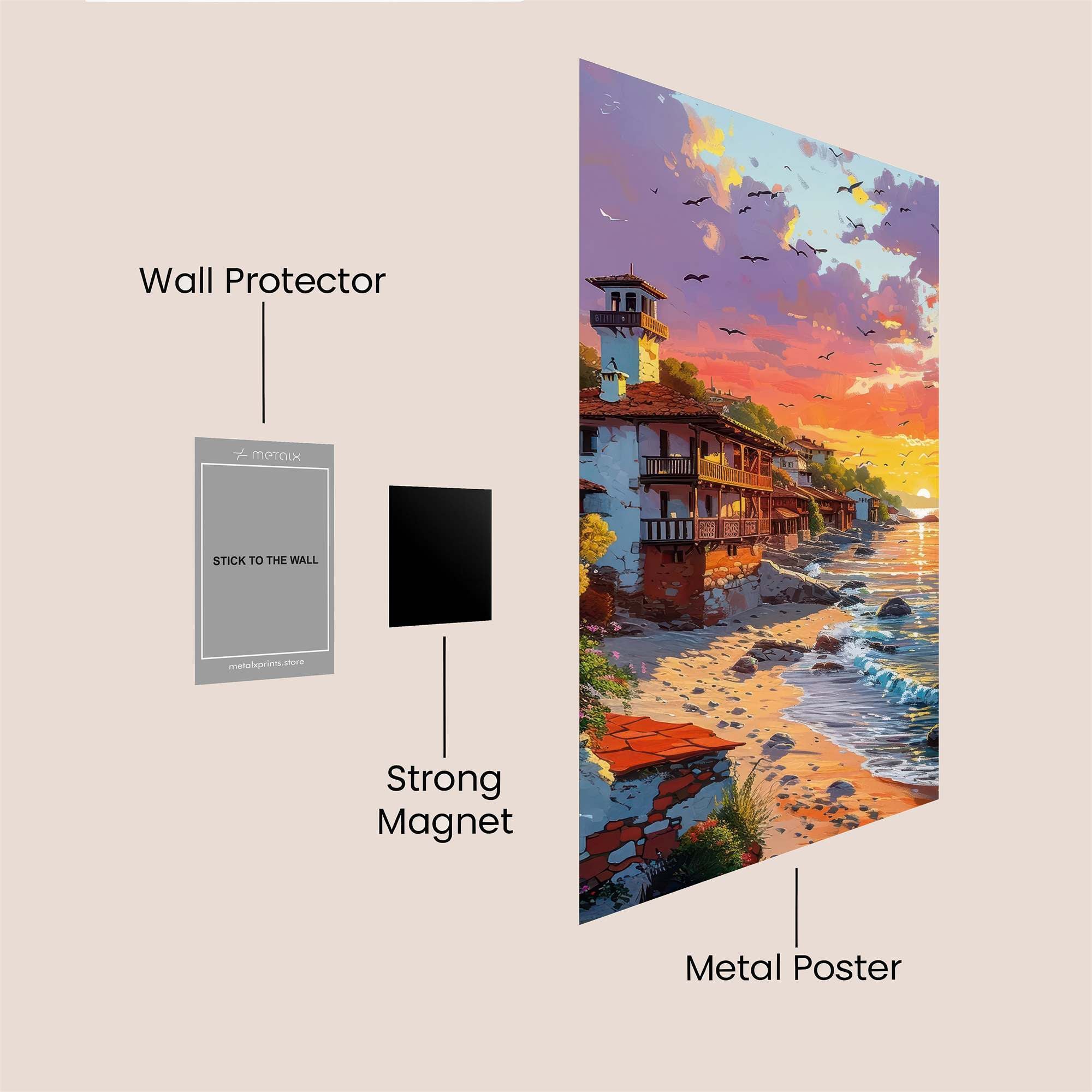 Sunset Serenity Safe Wall Magnetic / M