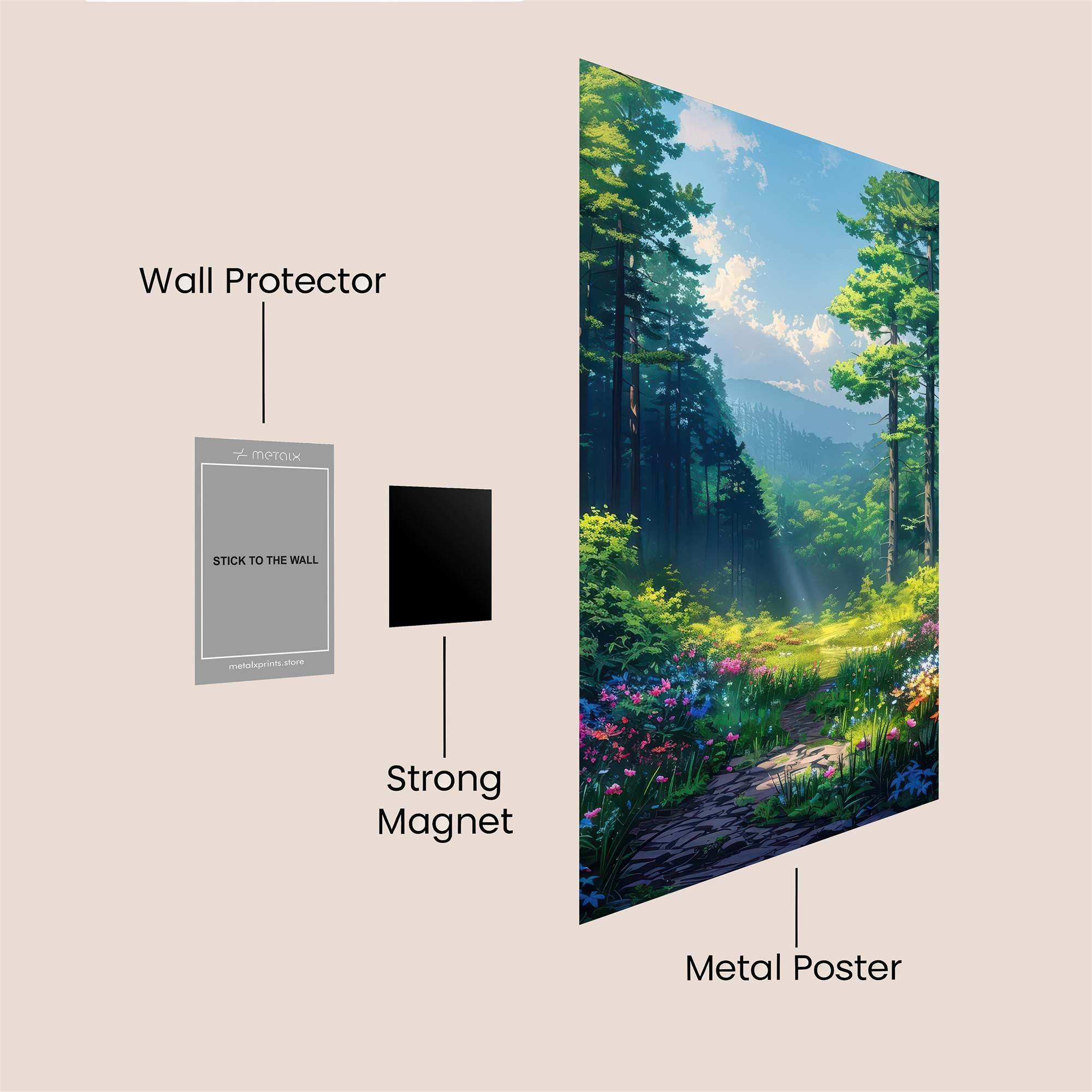 Forest Serenity Safe Wall Magnetic / M