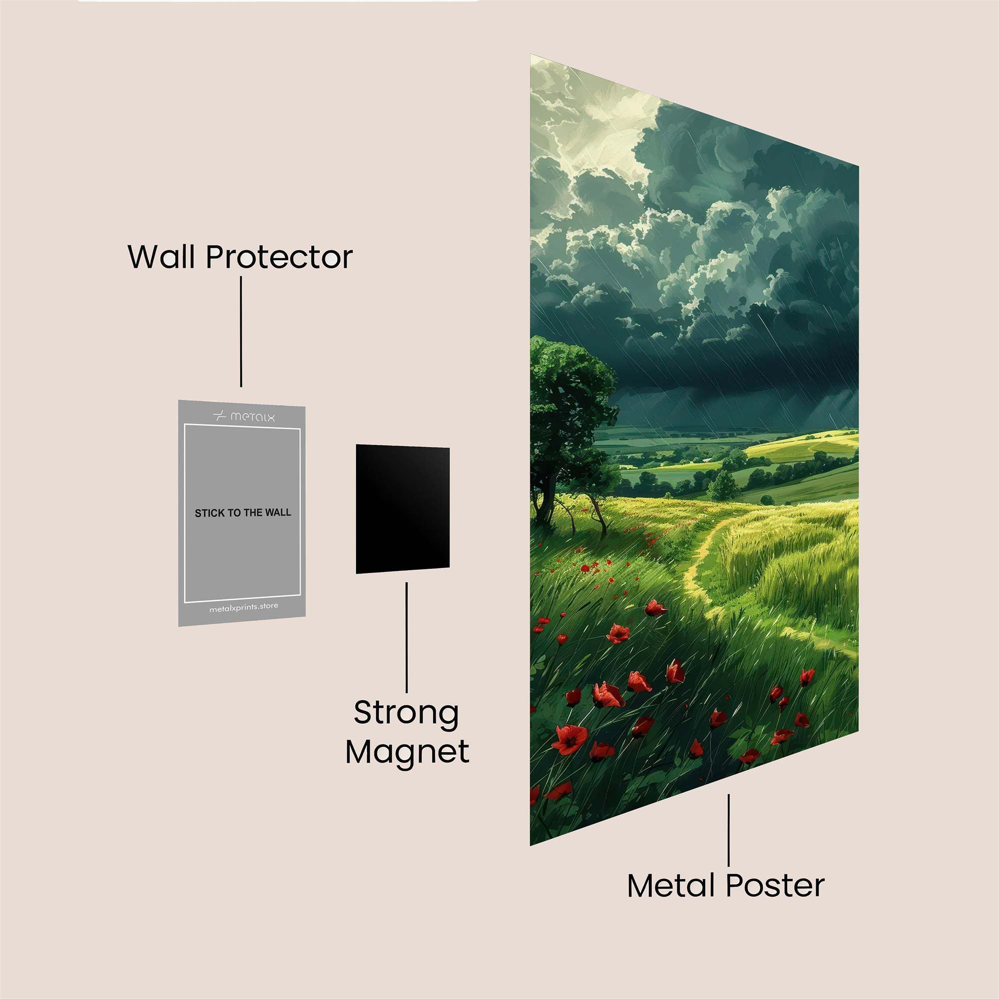 Stormy Serenity Safe Wall Magnetic / M