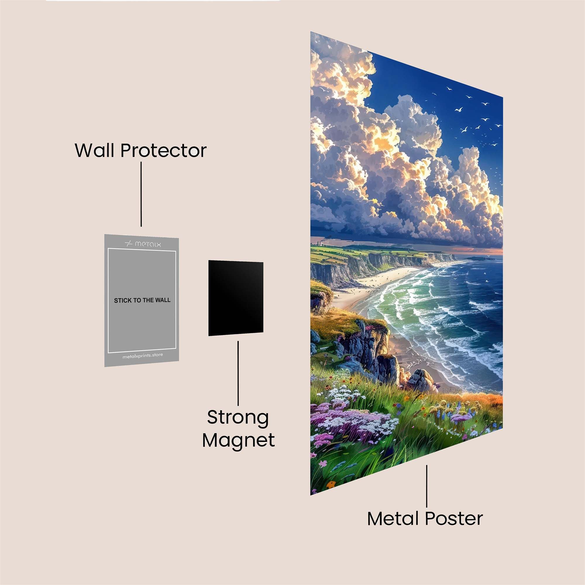 Sunset Serenity Safe Wall Magnetic / M