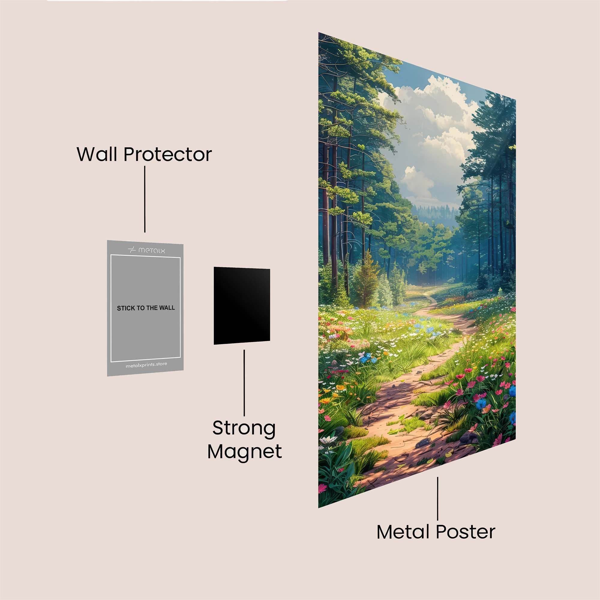 Forest Serenity Safe Wall Magnetic / M