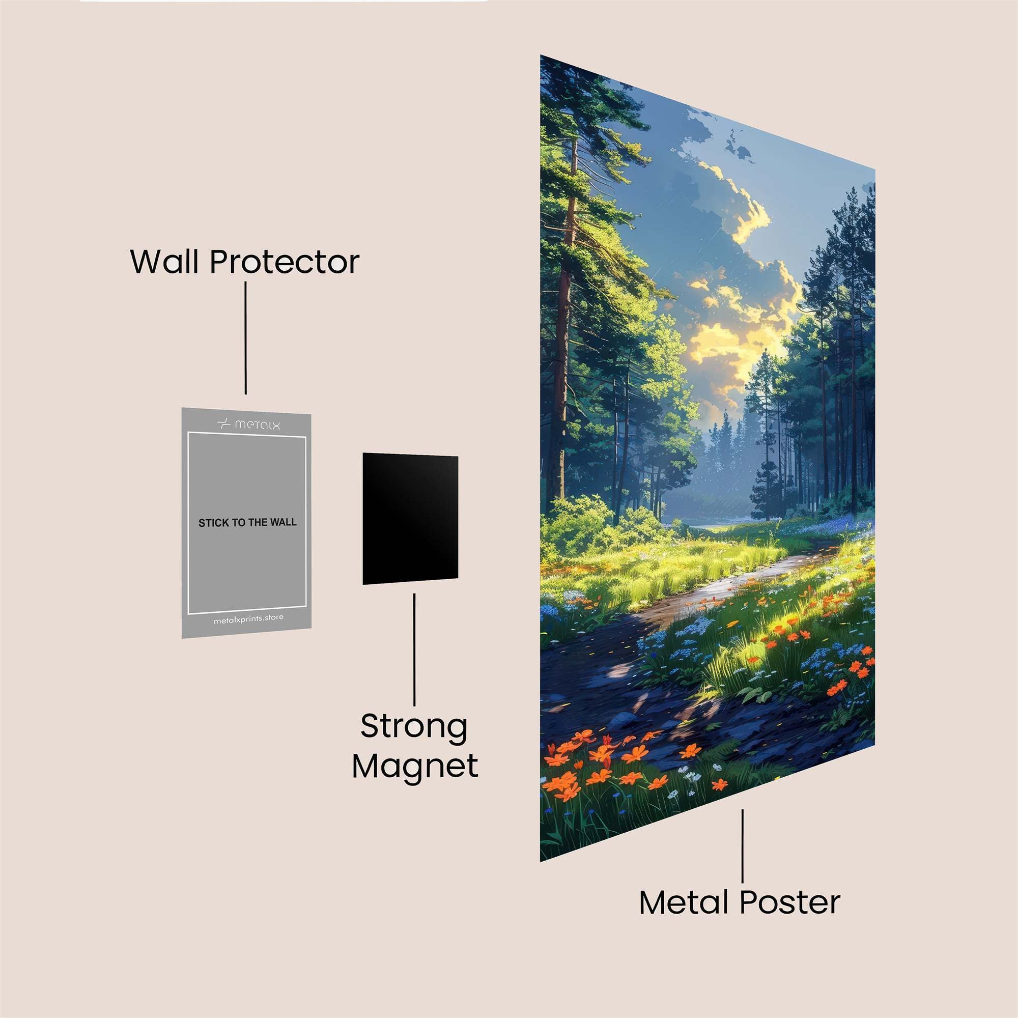 Forest Serenity Safe Wall Magnetic / M