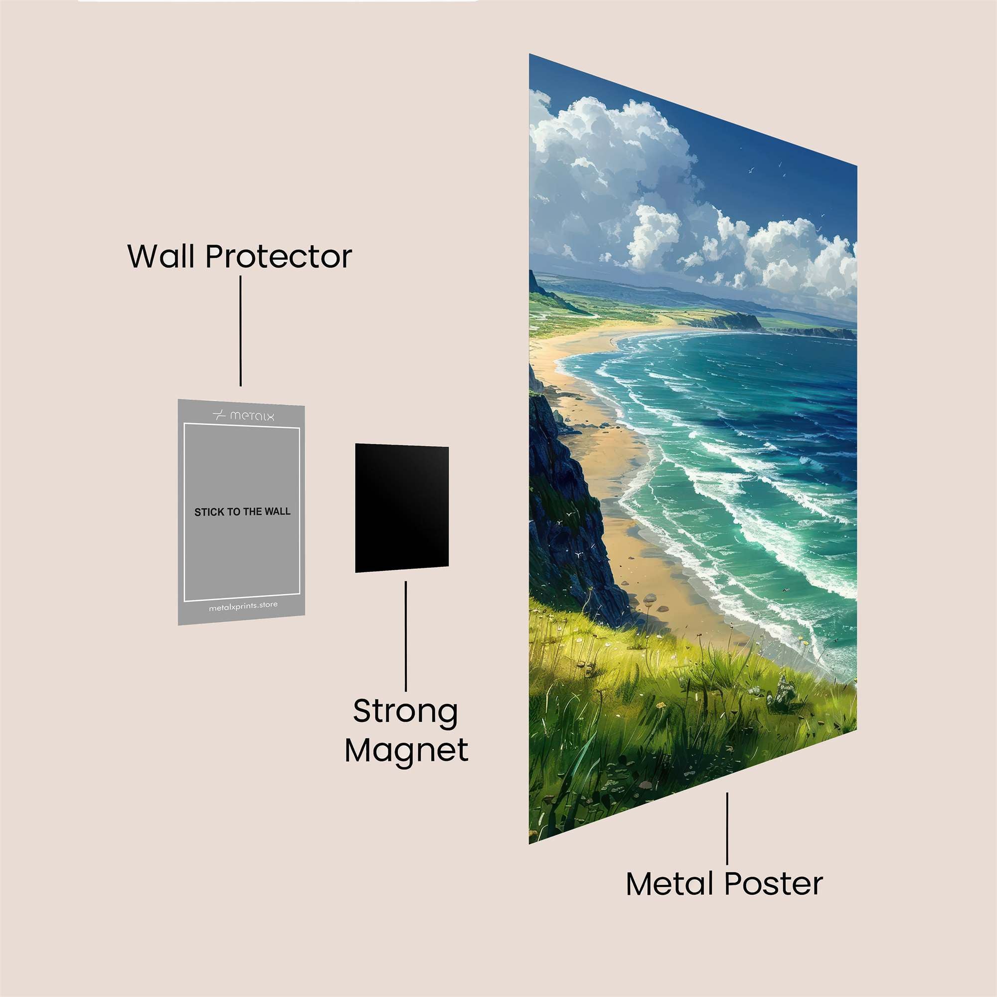 Coastal Serenity Safe Wall Magnetic / M