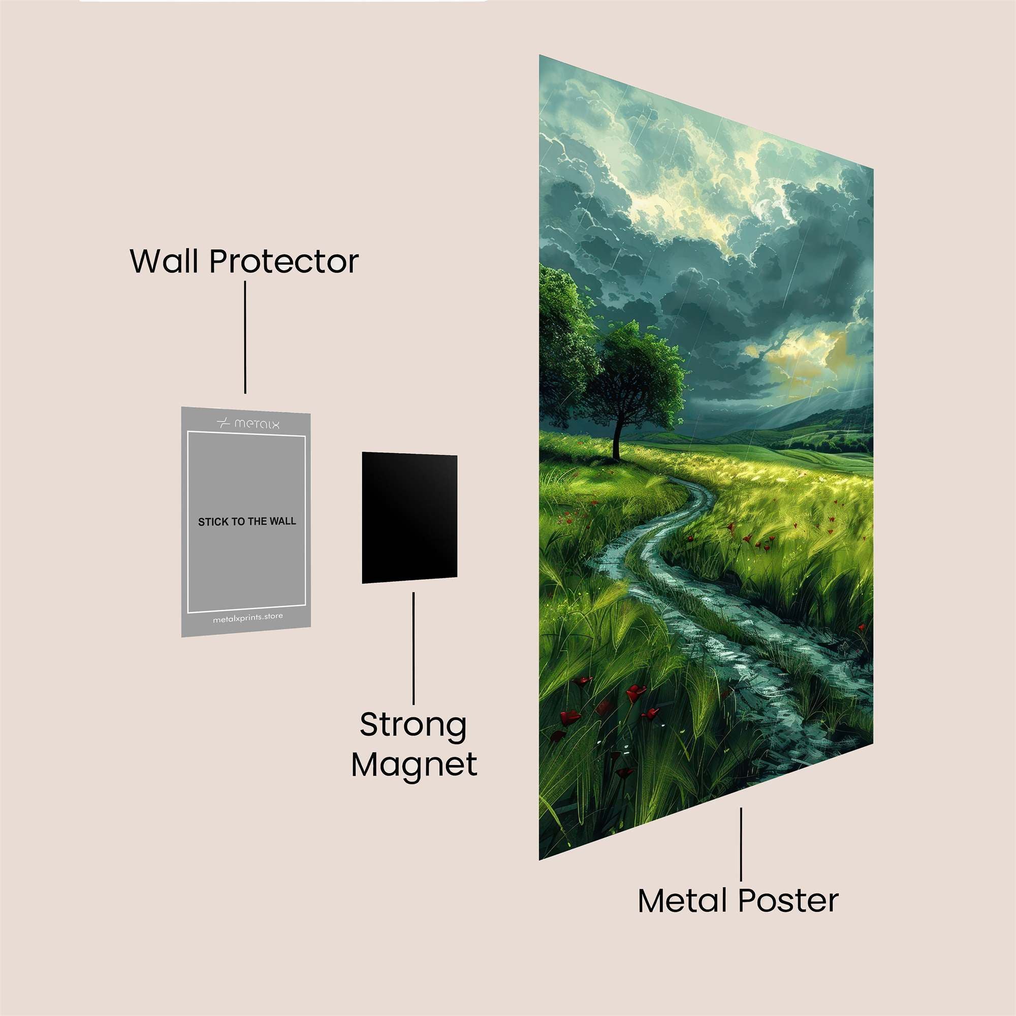 Stormy Tranquility Safe Wall Magnetic / M