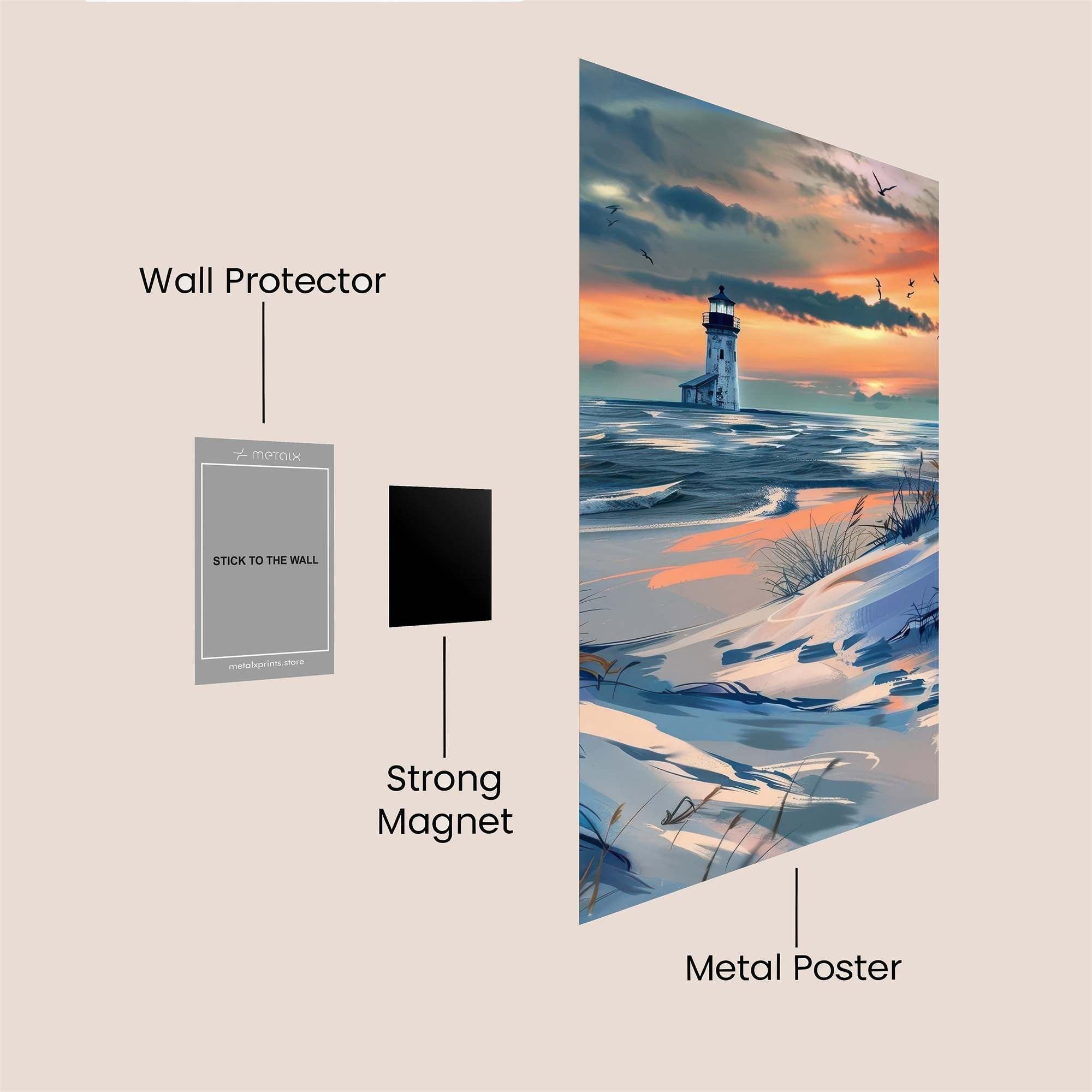 Beacon Serenity Safe Wall Magnetic / M