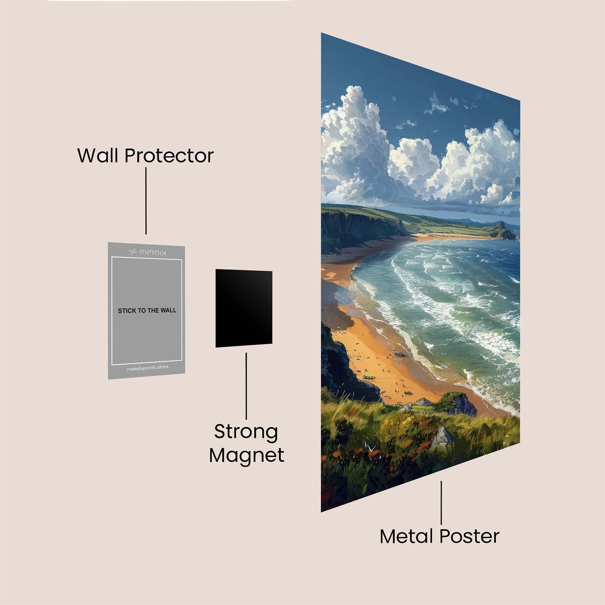 Coastal Serenity Safe Wall Magnetic / M