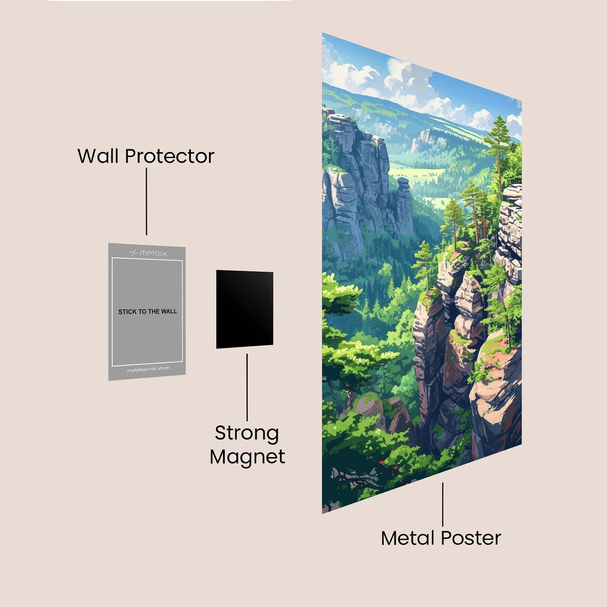 Saxon Serenity Safe Wall Magnetic / M