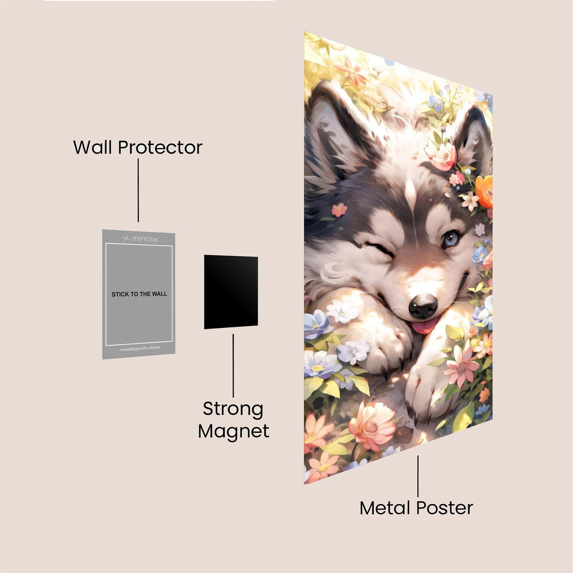 Husky Bliss Safe Wall Magnetic / M