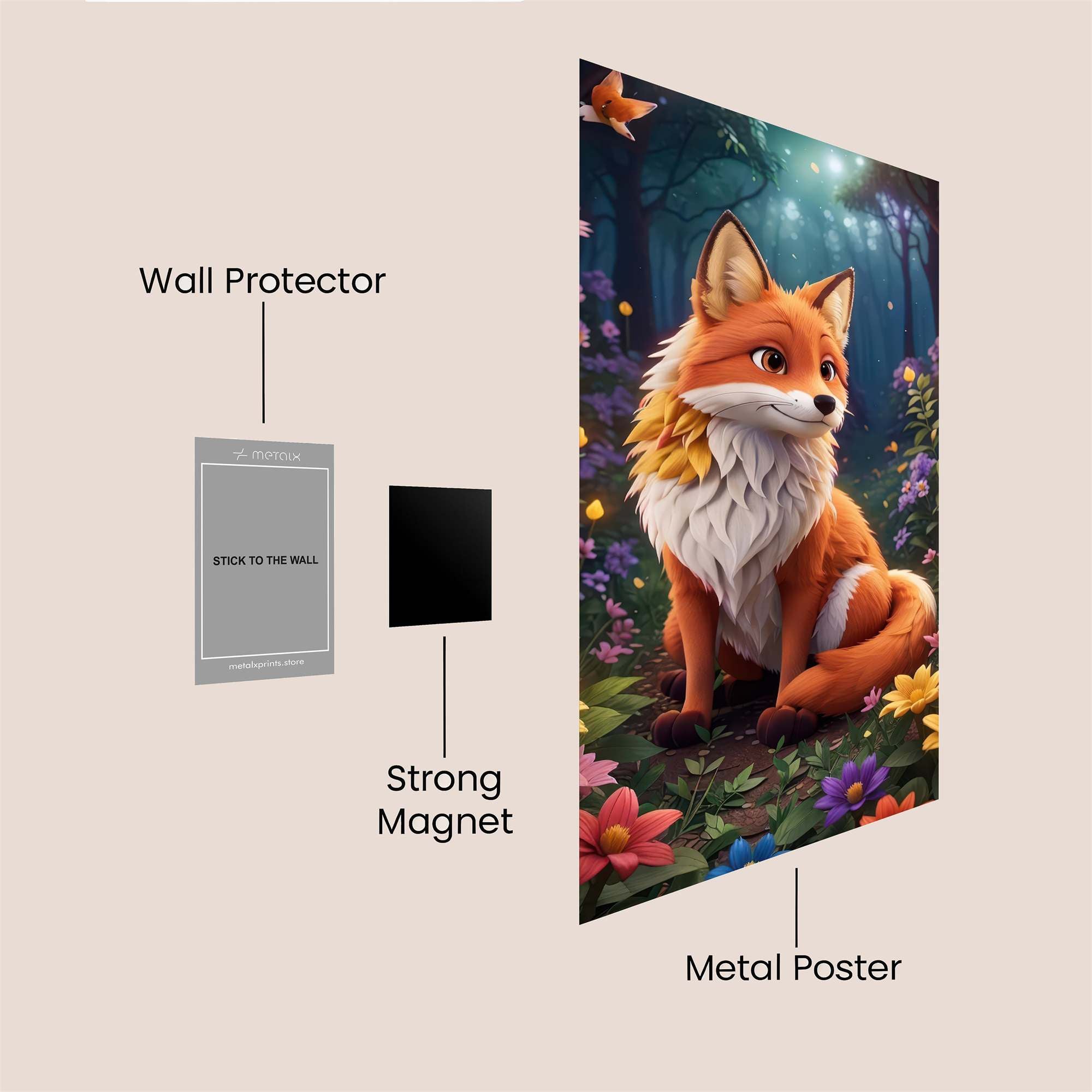 Fox Enchantment Safe Wall Magnetic / M