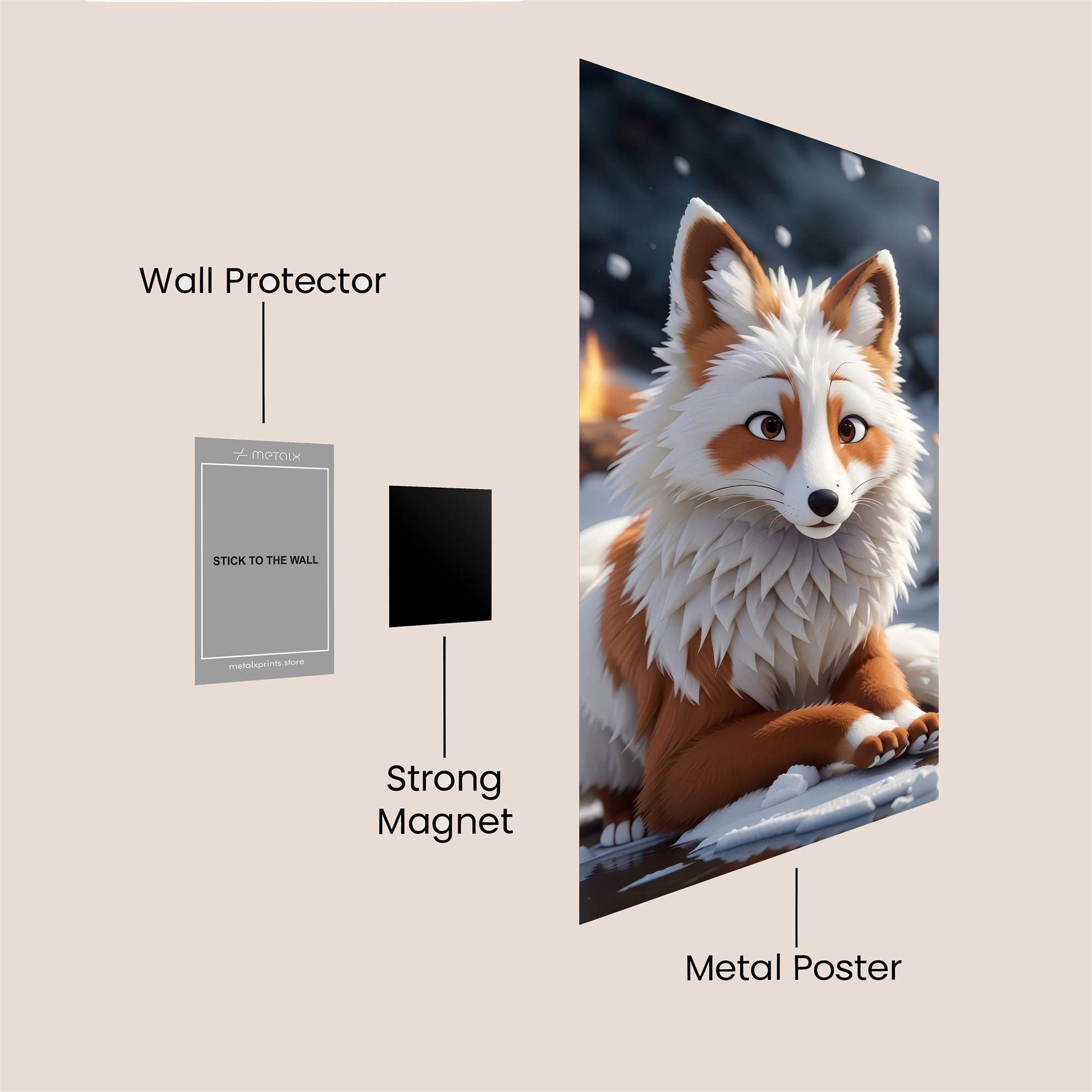 Frosty Fox Safe Wall Magnetic / M